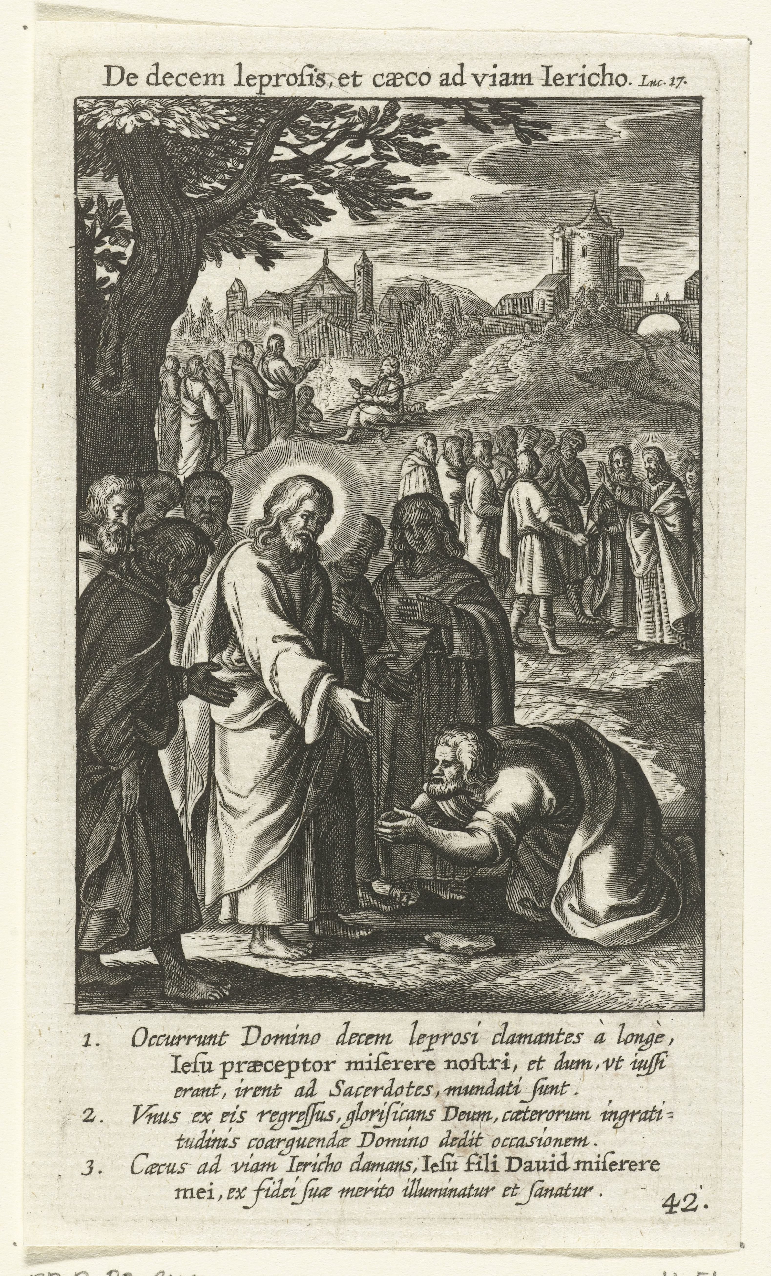 Christus geneest melaatse buiten Jericho