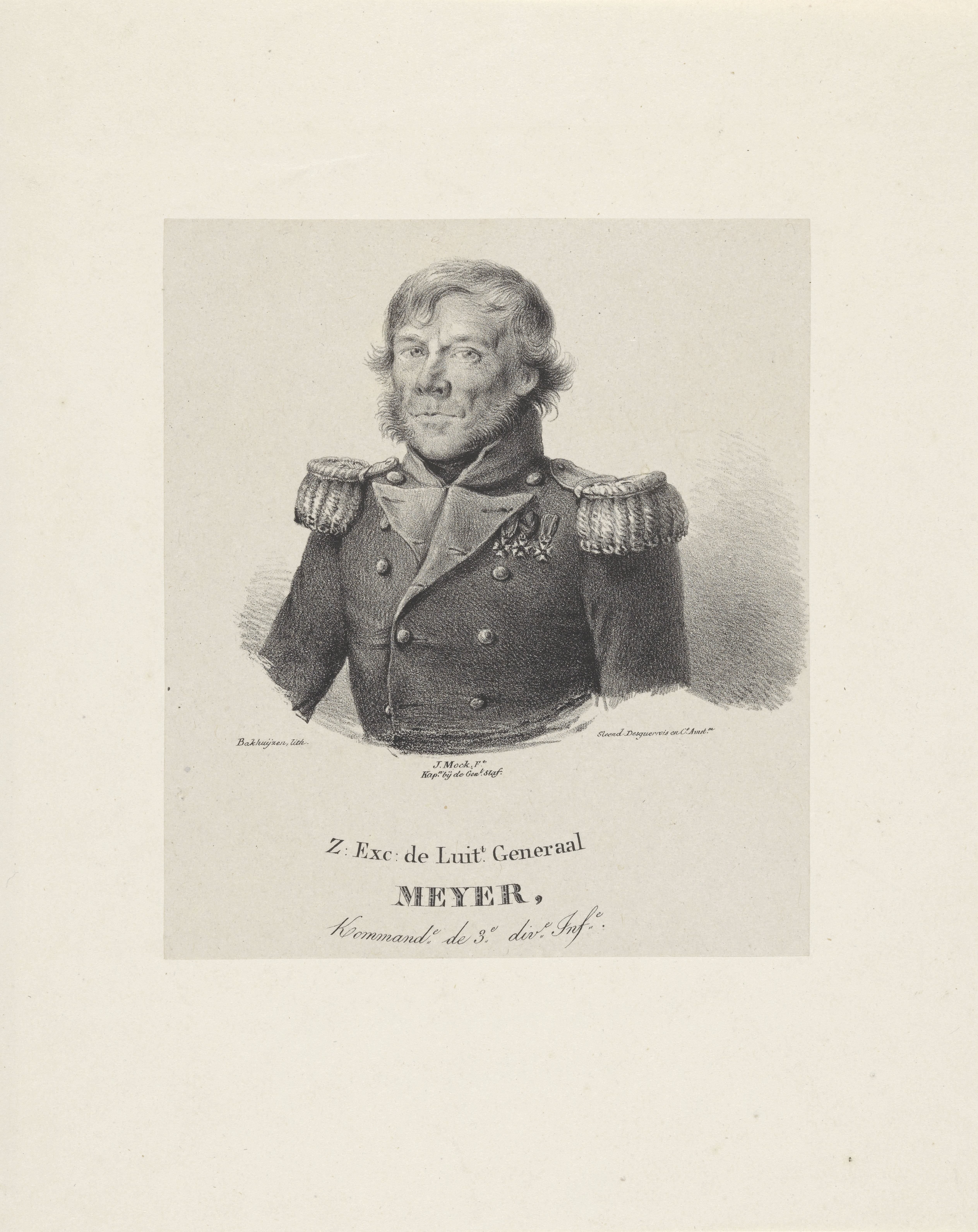 Portret van luitenant-generaal Adrianus Frans Meyer