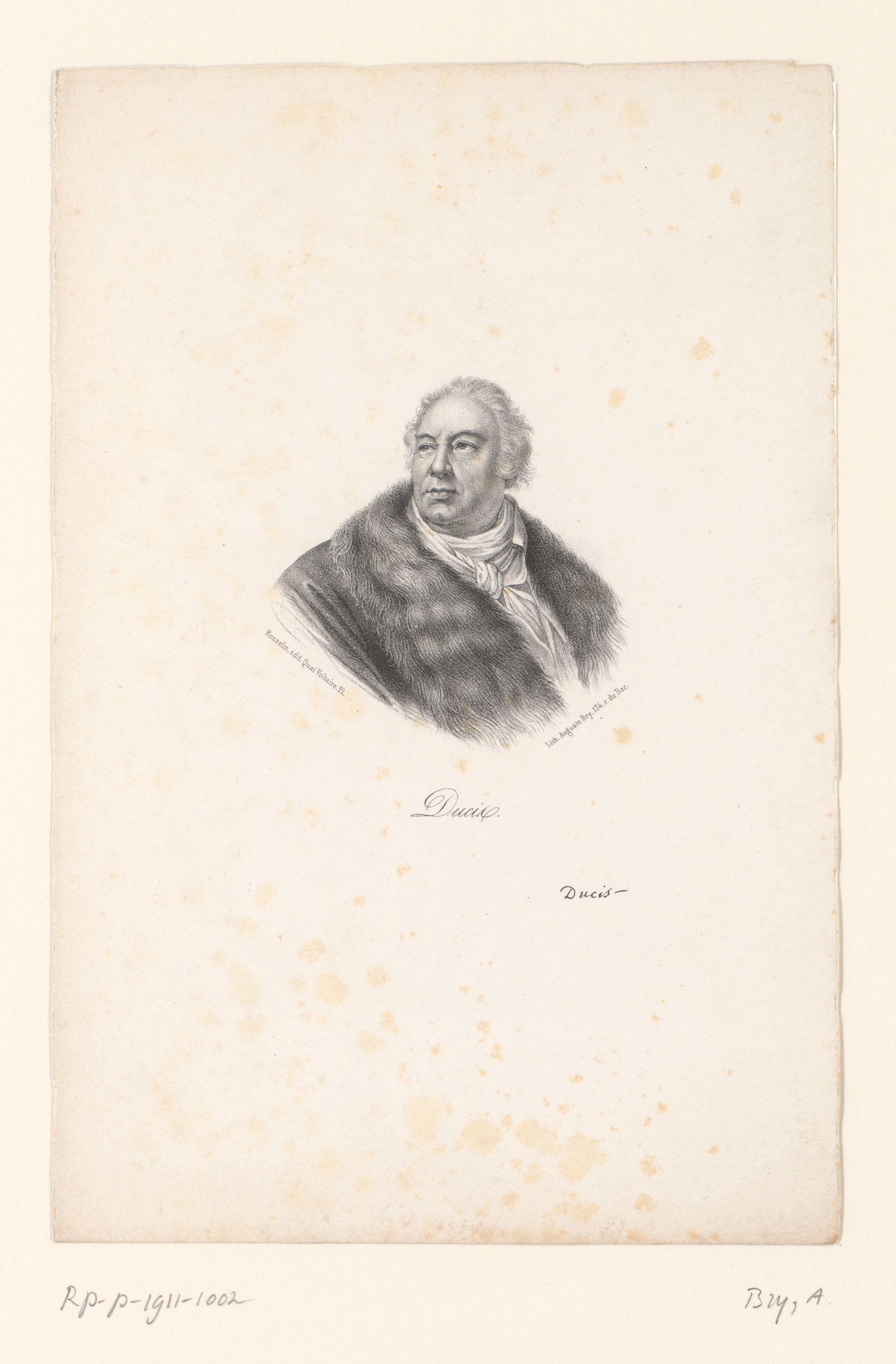Portret van de schrijver Jean-François Ducis