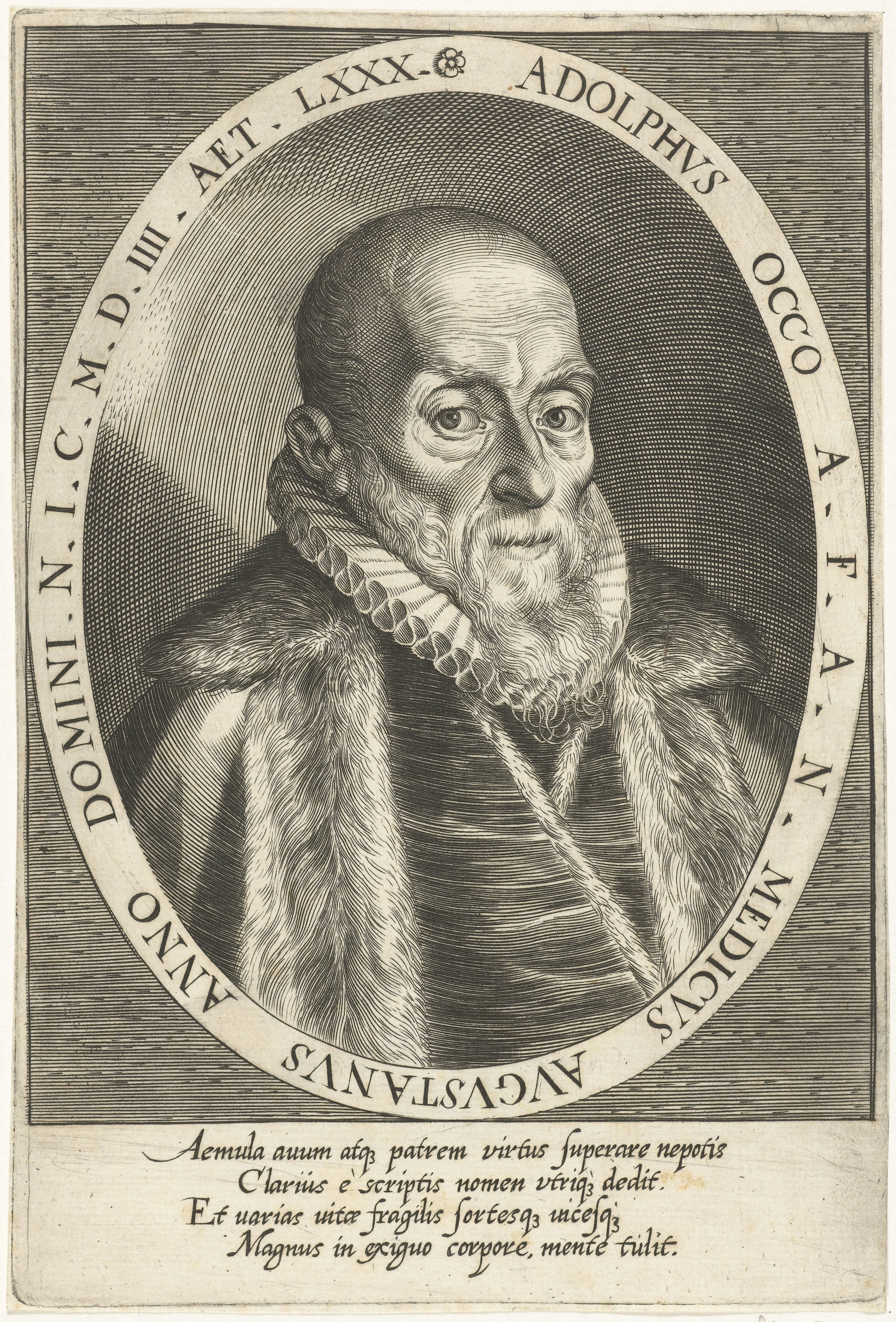 Portret van de Friese arts Adolph Occo