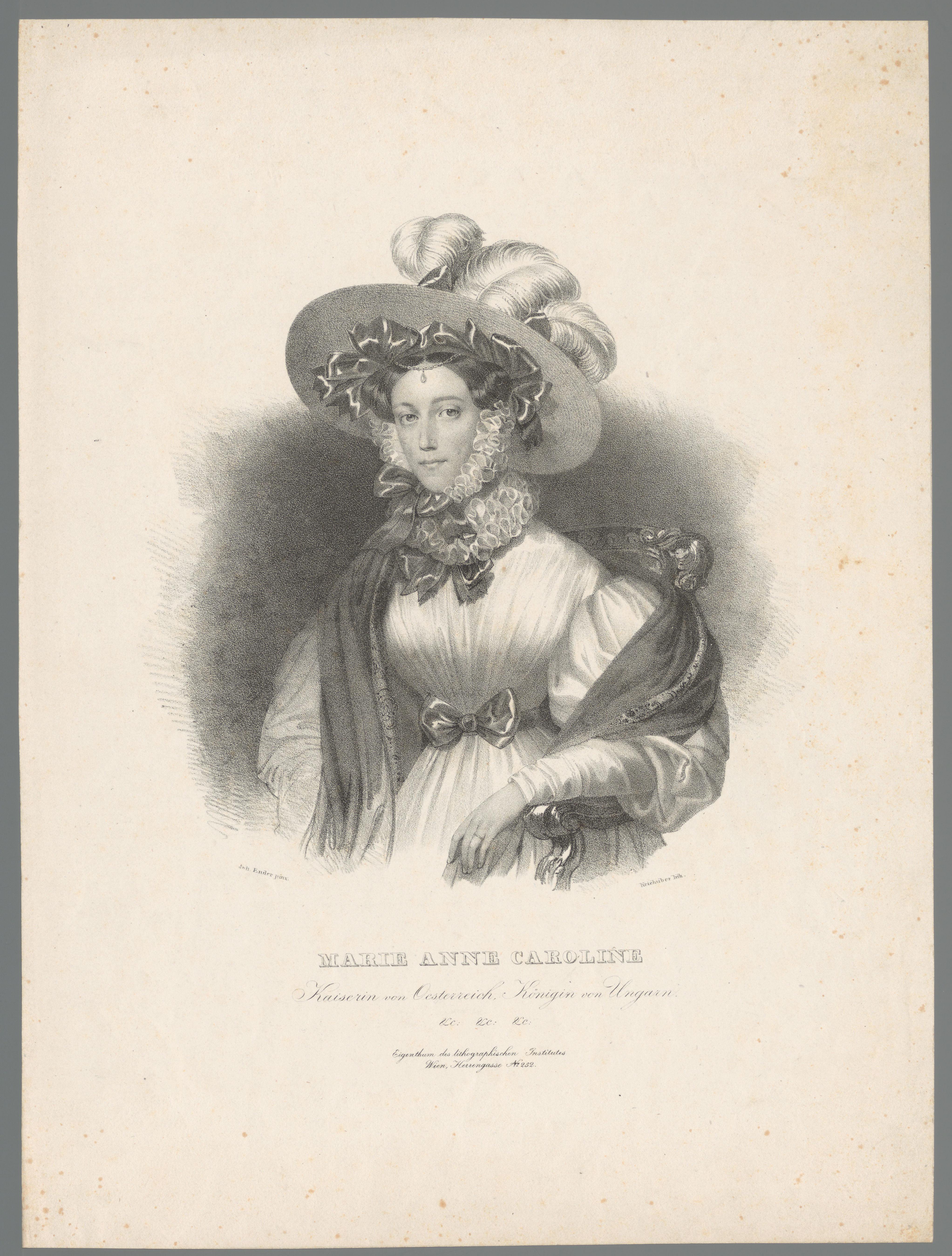 Portret van Maria Anna van Savoye keizerin van Oostenrijk