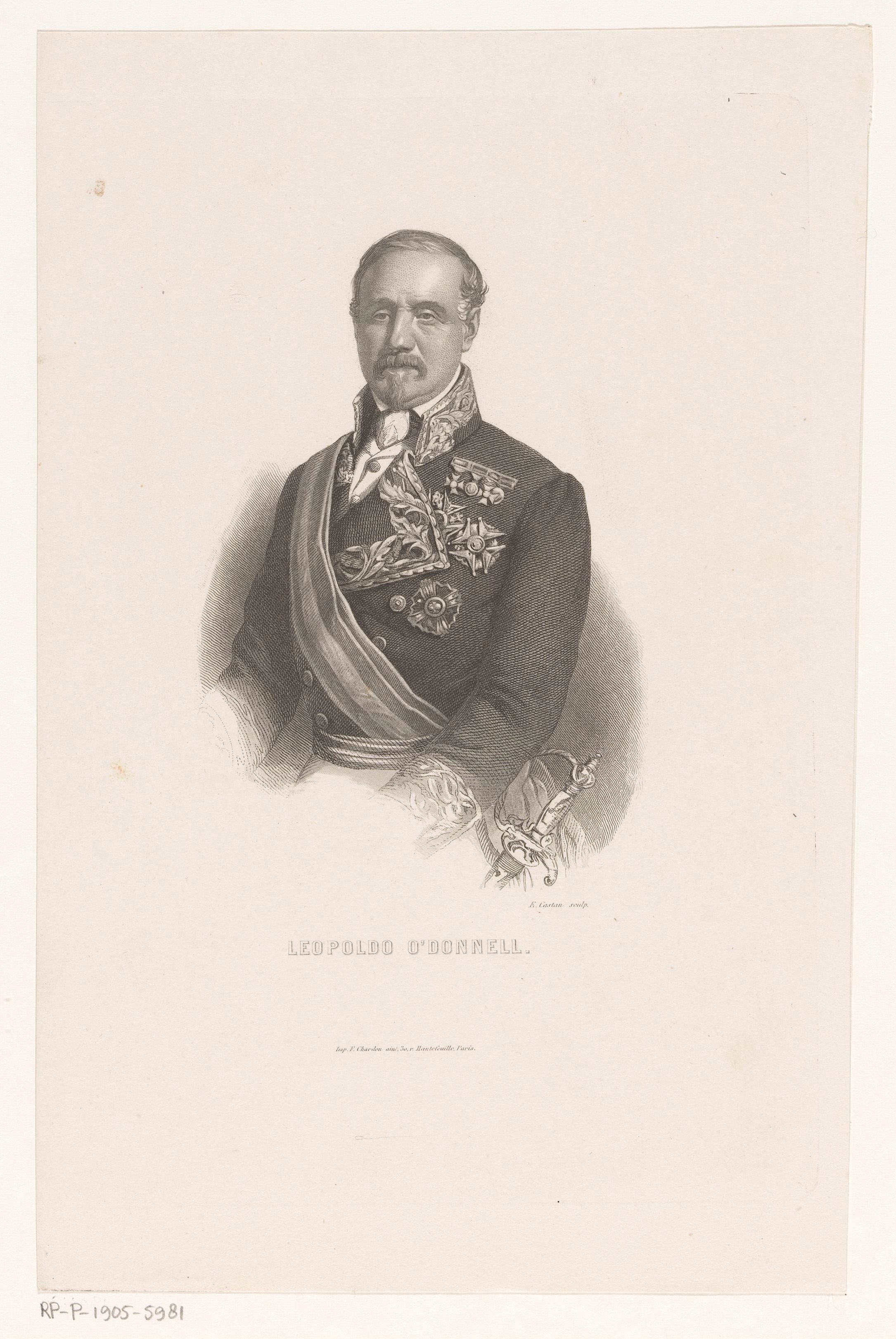 Portret van Leopoldo O'Donnell