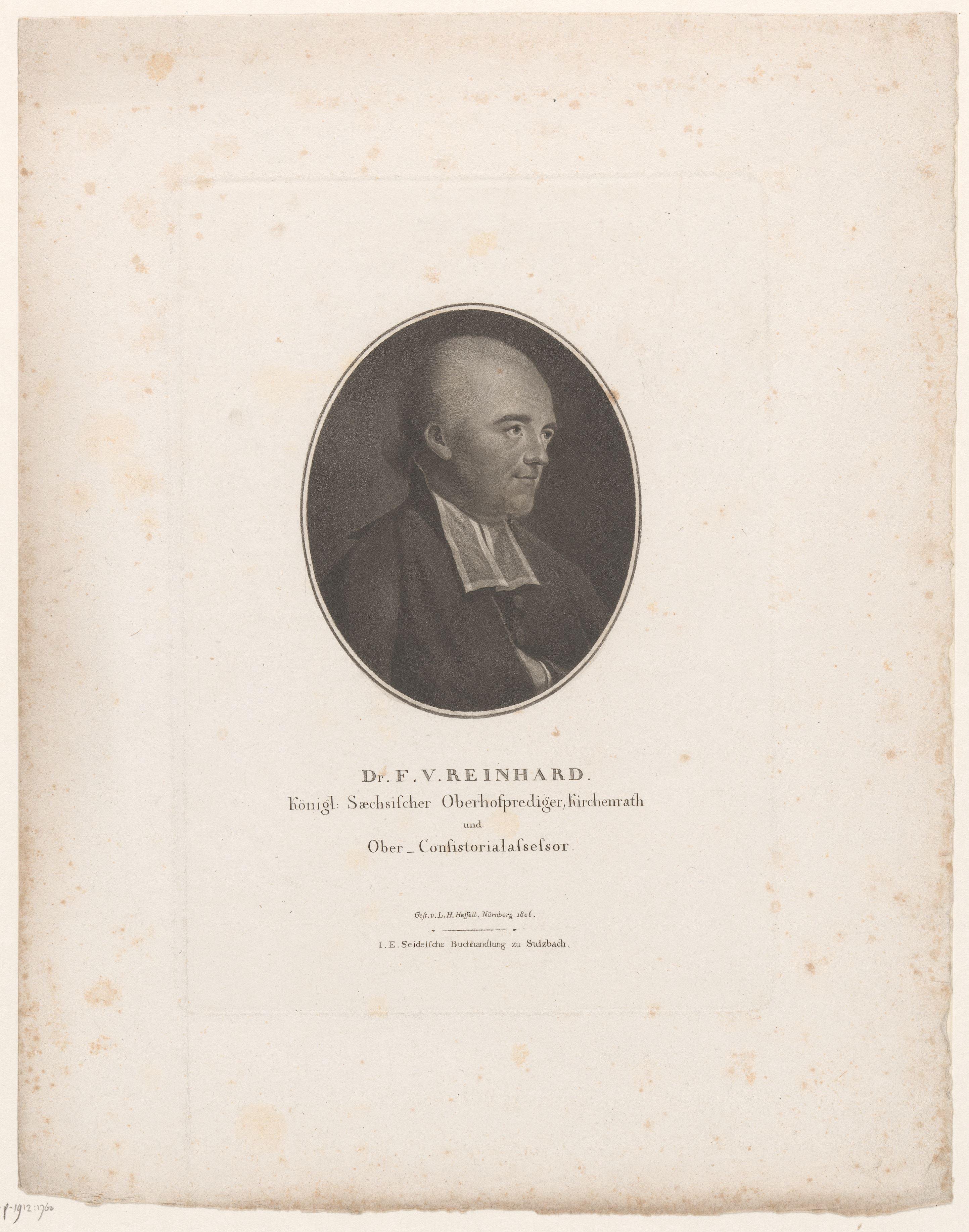 Portret van Franz Volkmar Reinhard