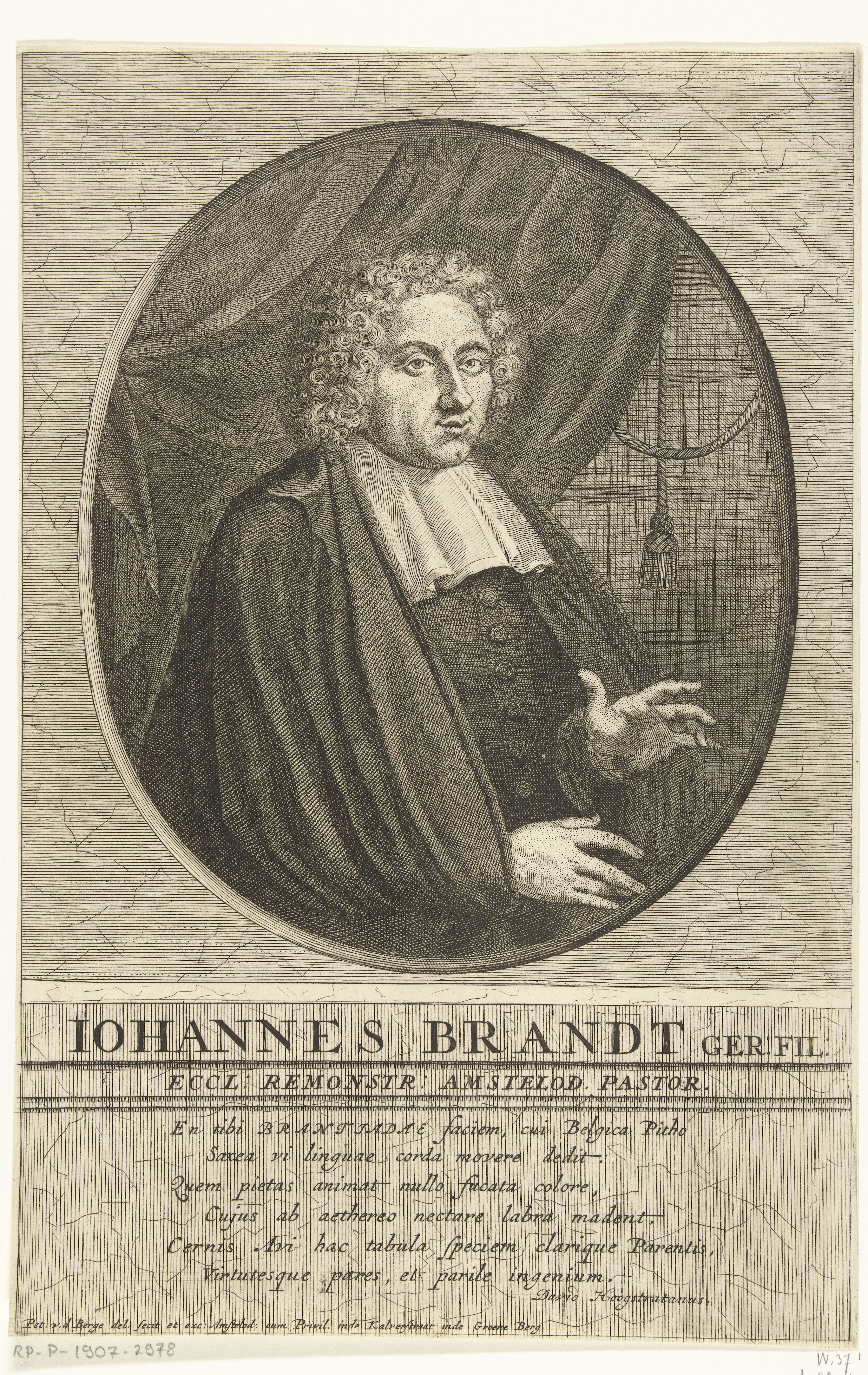 Portret van Johannes Brandt op 39-jarige leeftijd