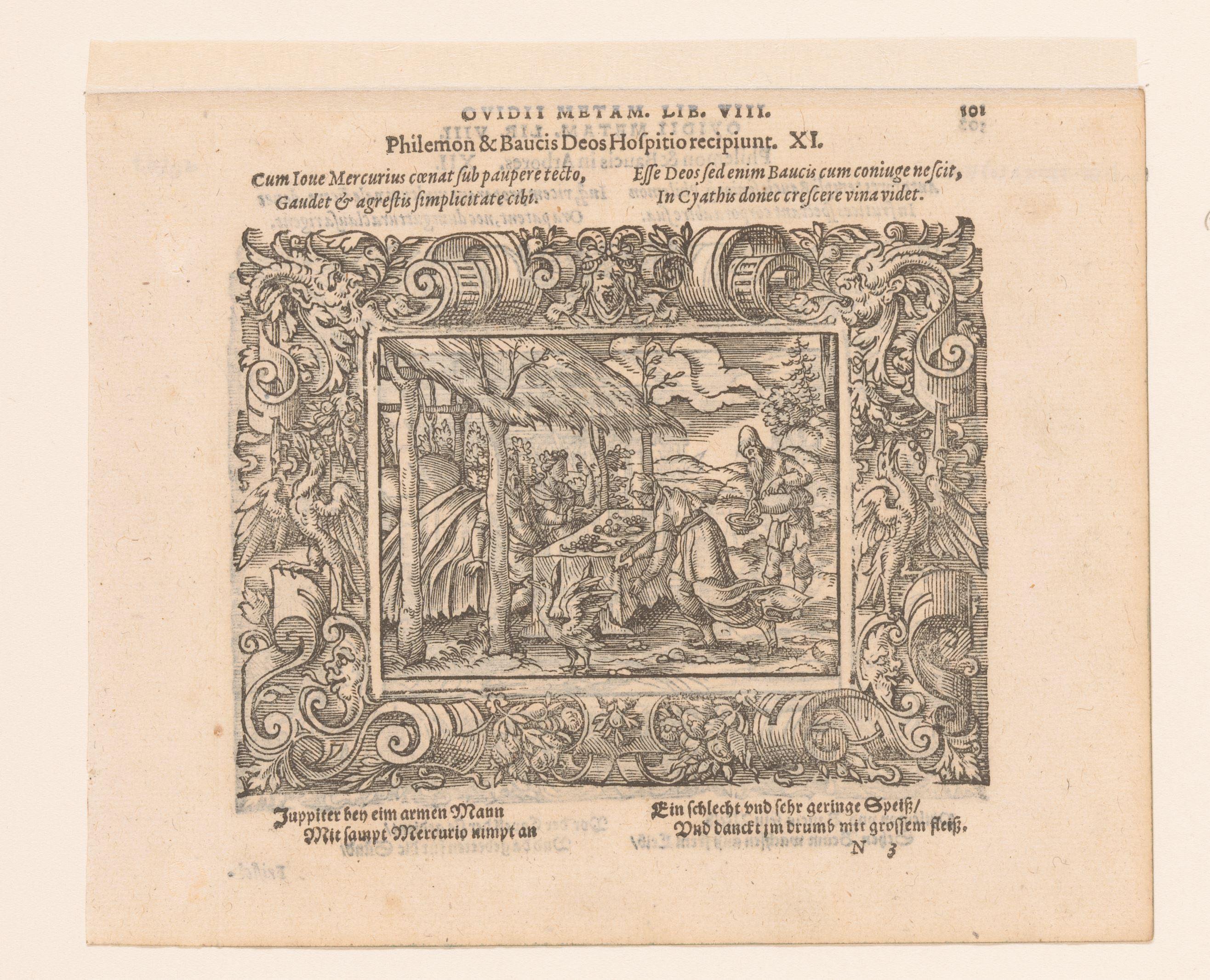 Jupiter en Mercurius in het huis van Philemon en Baucis