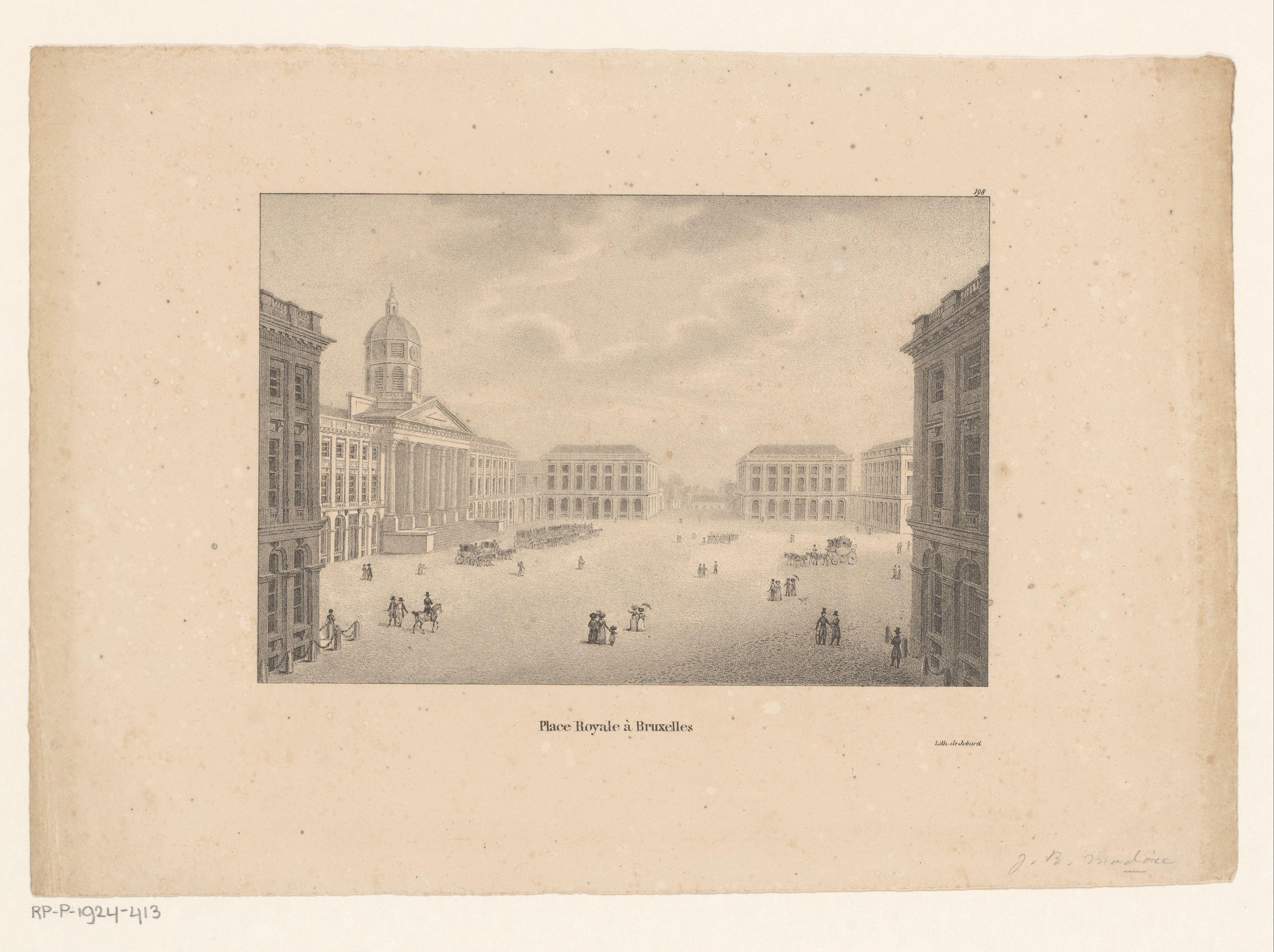 Gezicht op het Koningsplein te Brussel