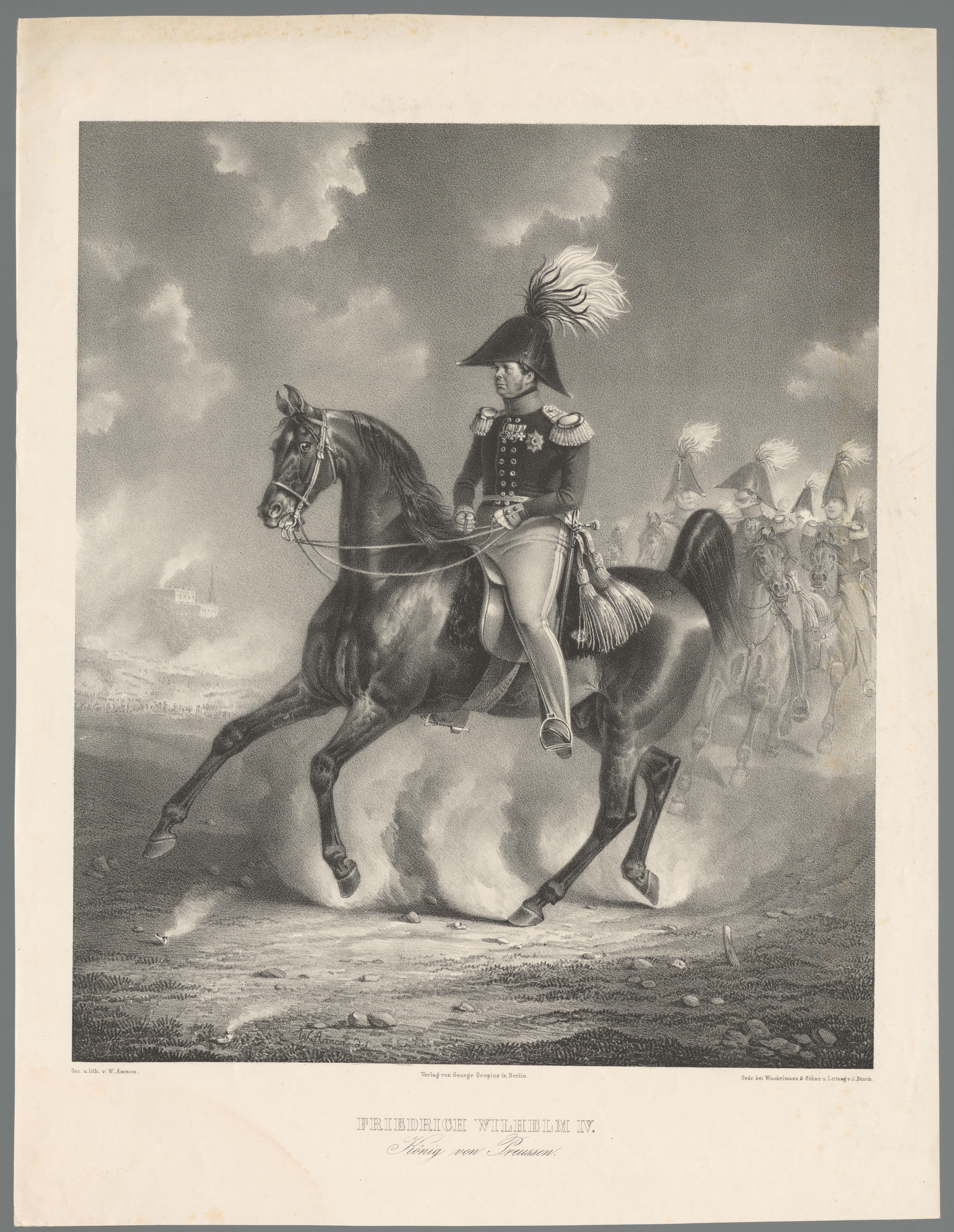 Portret van Frederik Willem IV, koning van Pruisen