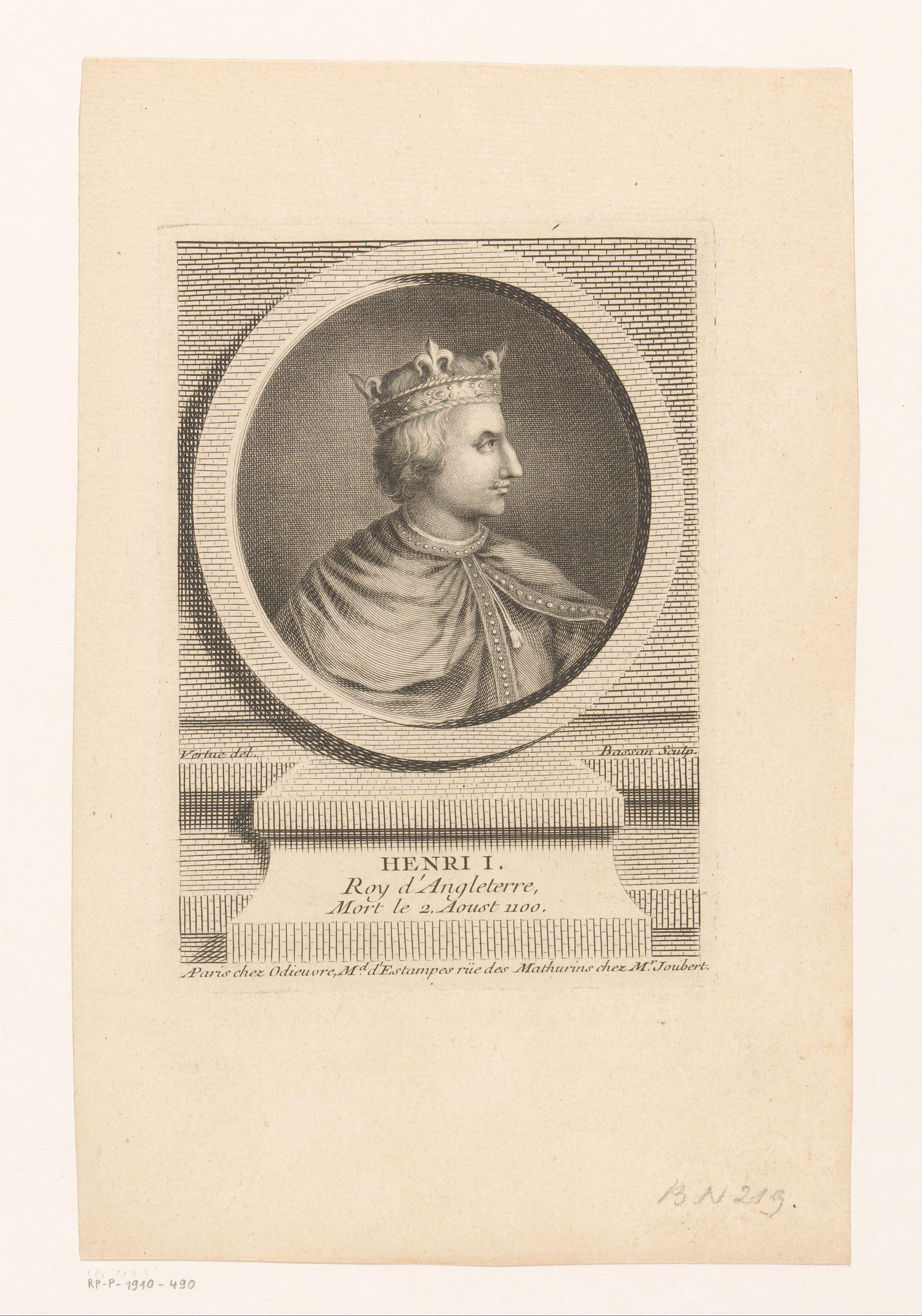 Portret van Hendrik I van Engeland