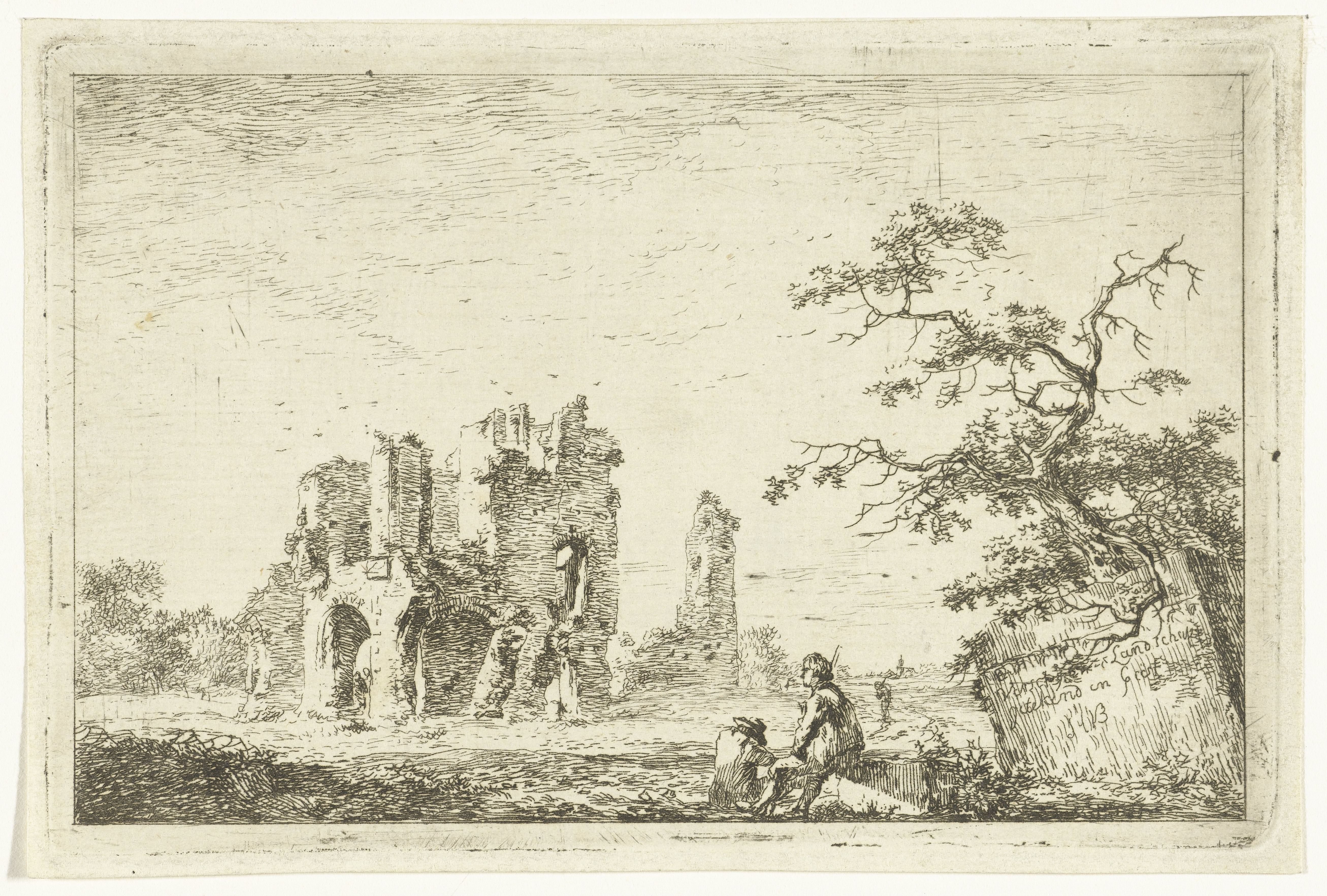 Ruïne van Rijnsburg, gezien vanuit het zuidwesten
