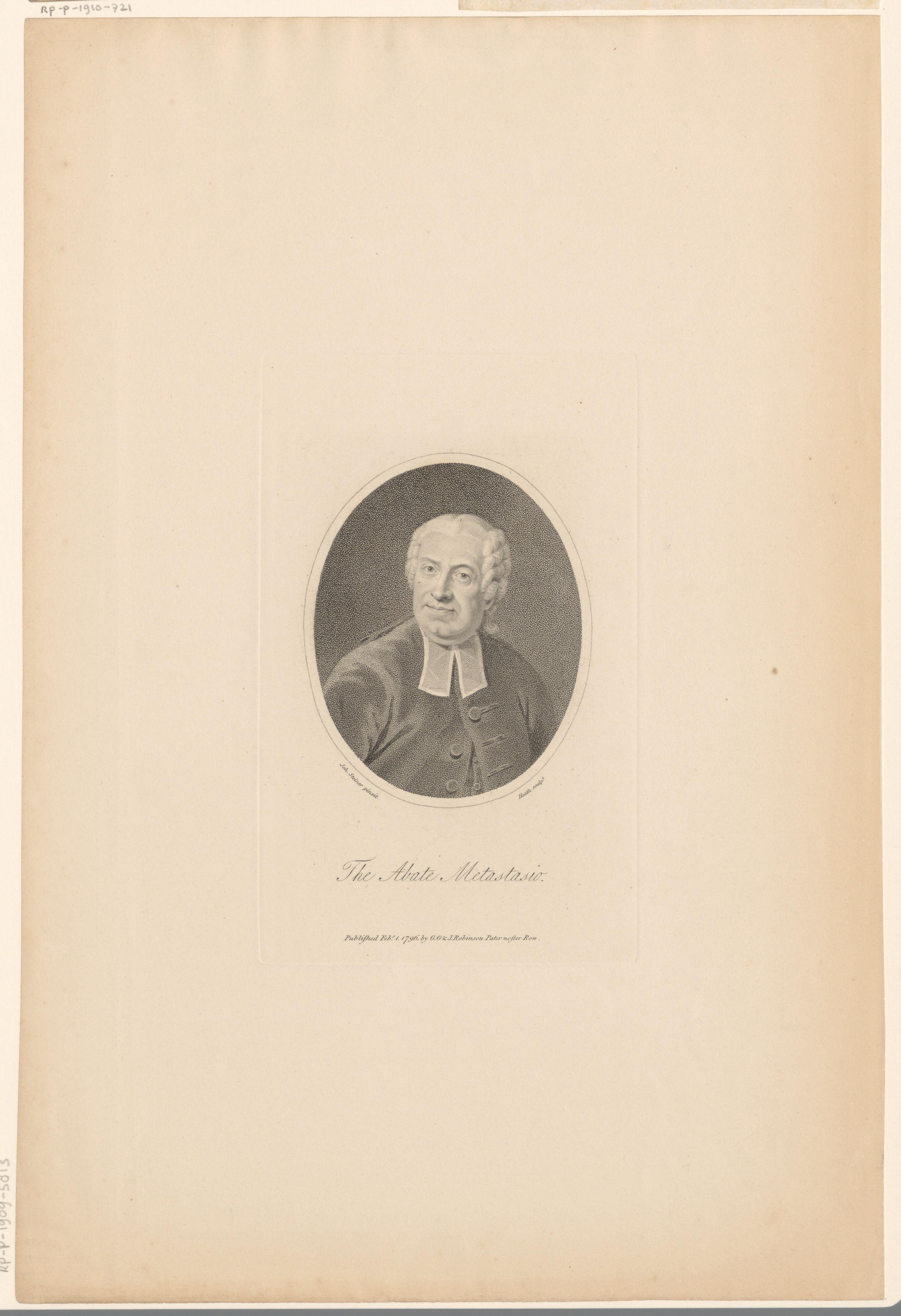 Portret van Pietro Metastasio