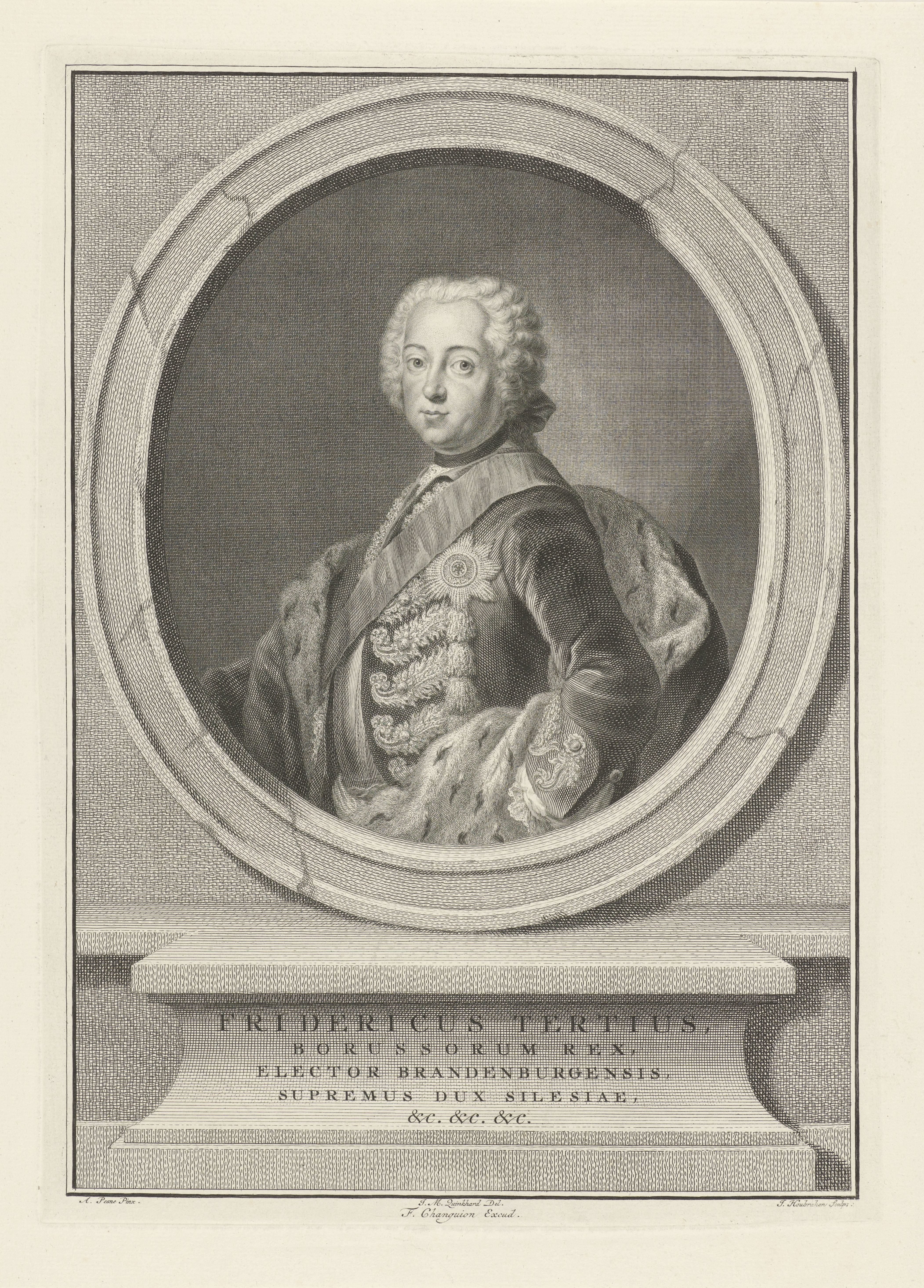 Portret van Frederik II de Grote, koning van Pruisen