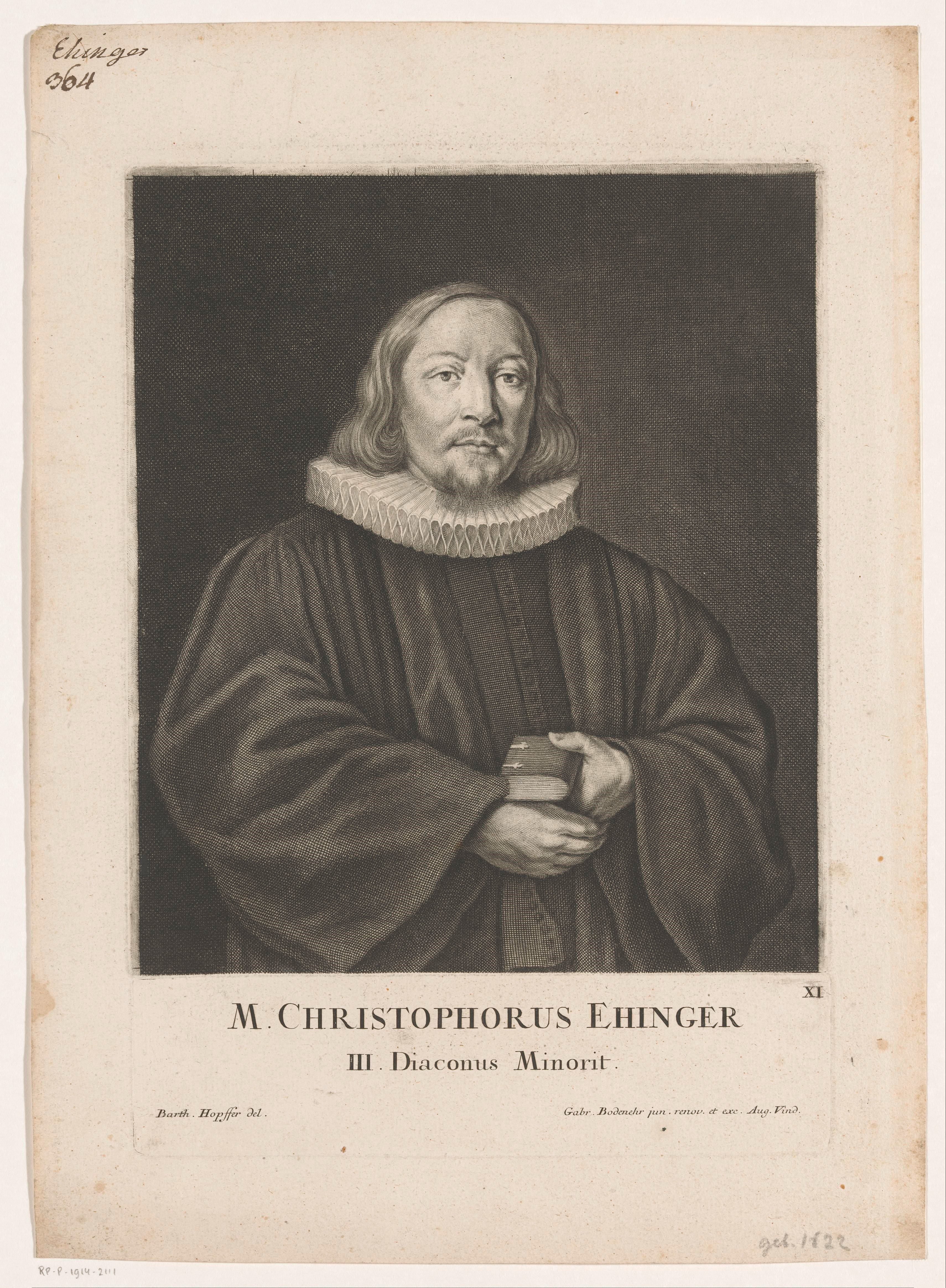 Portret van Christopher Ehinger