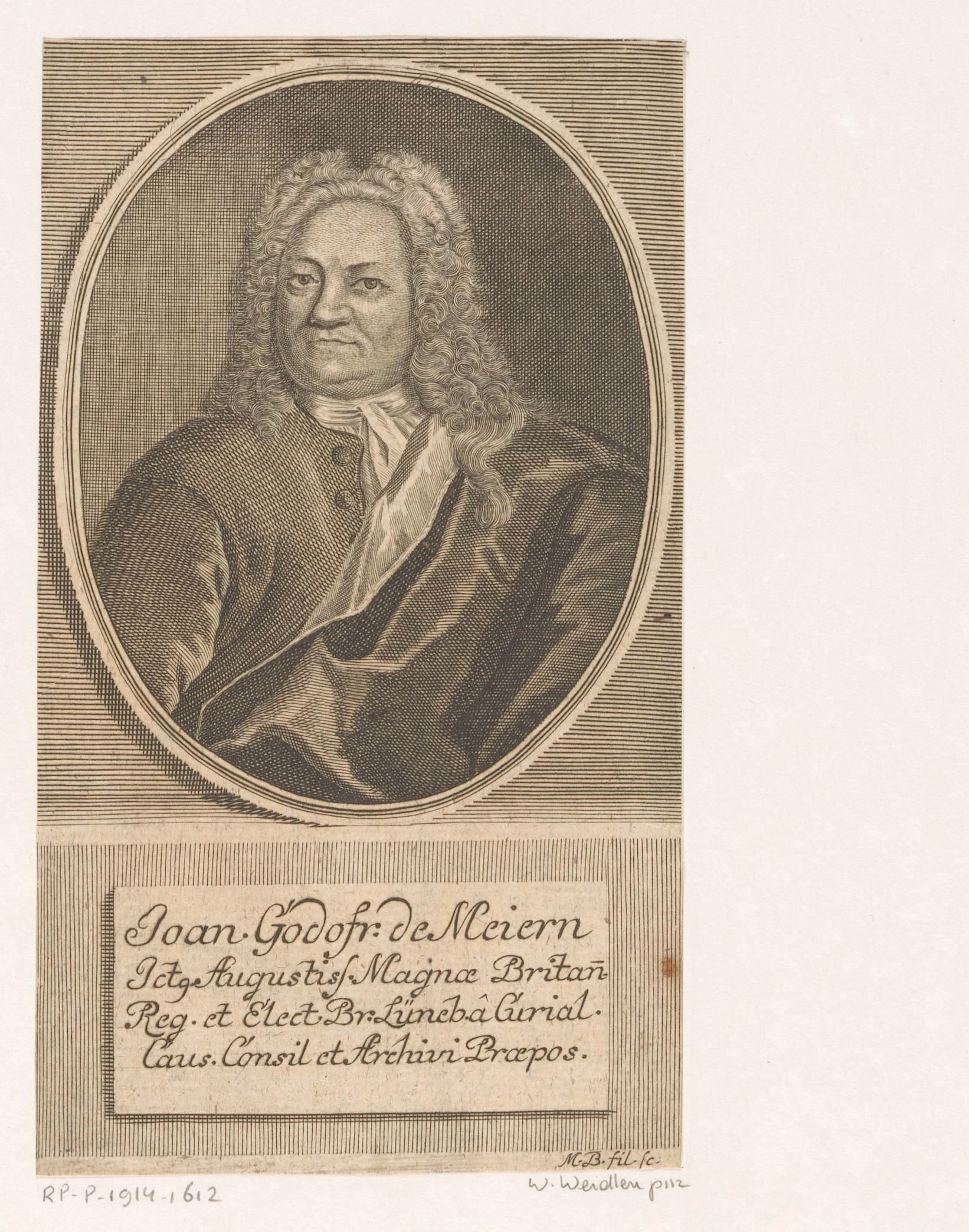 Portret van Johann Gottfried von Meiern