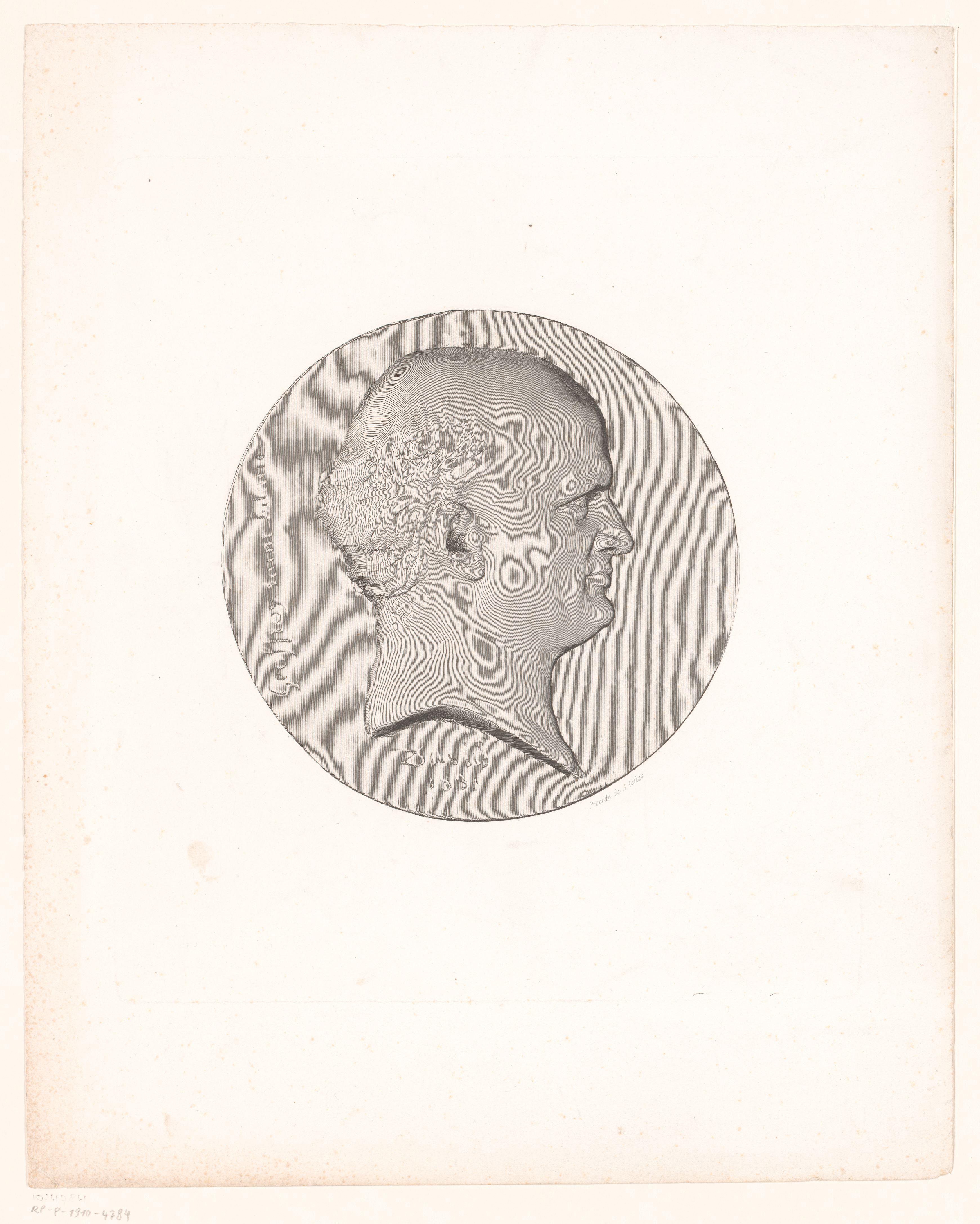 Medaille met portret van Étienne Geoffroy Saint-Hilaire