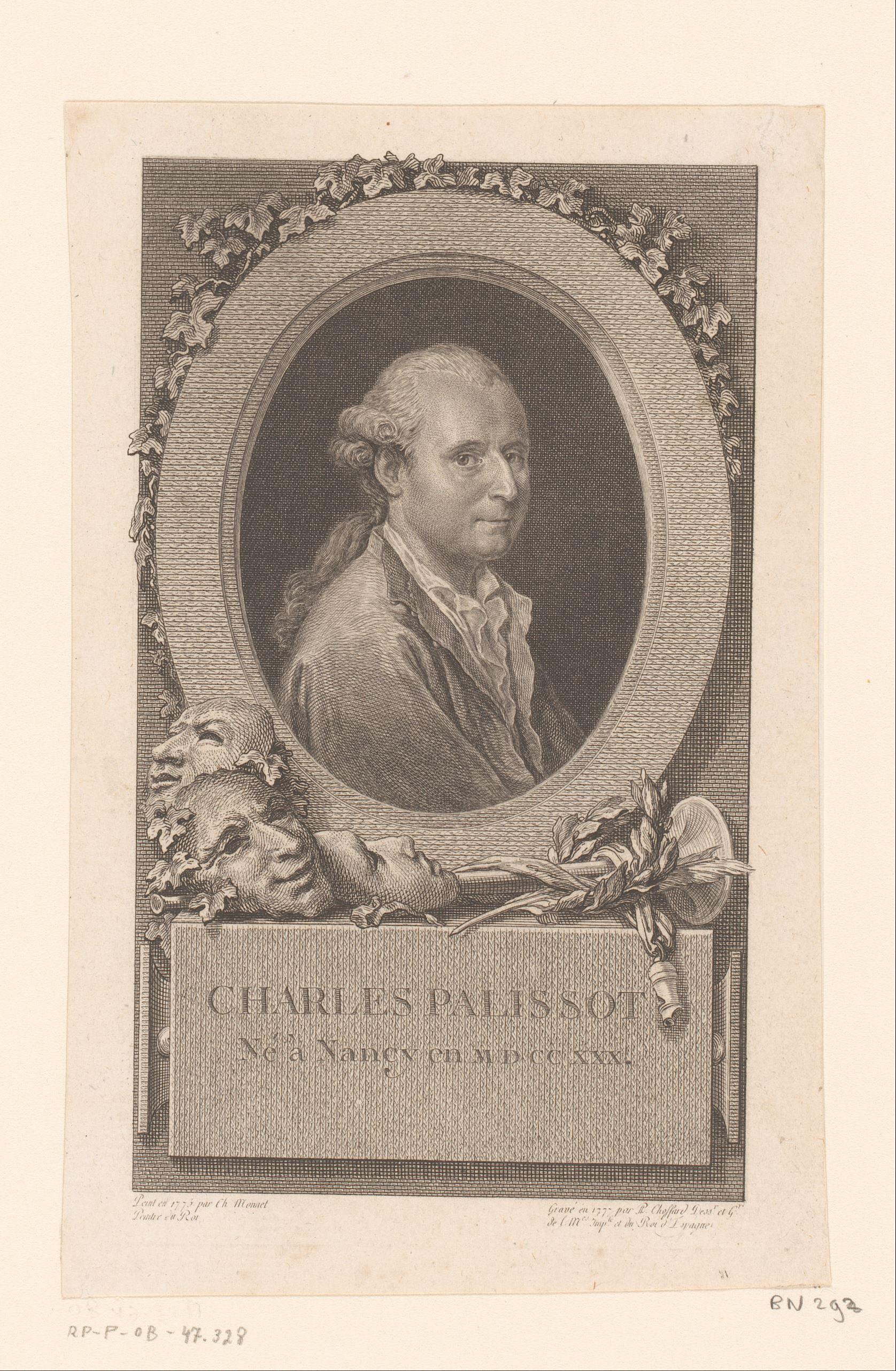 Portret van Charles Palissot de Montenoy