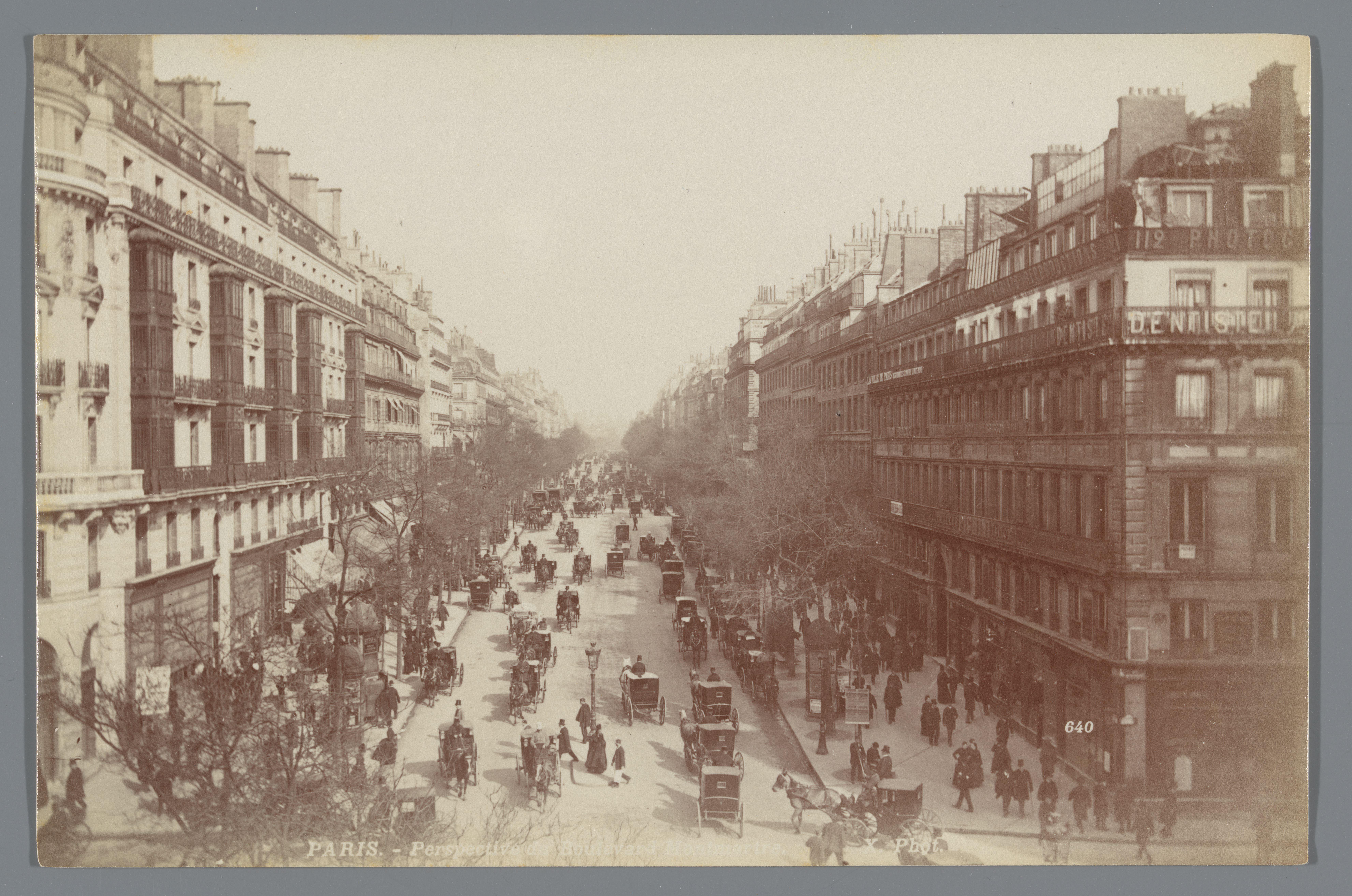 Gezicht op de Boulevard Montmartre, Parijs
