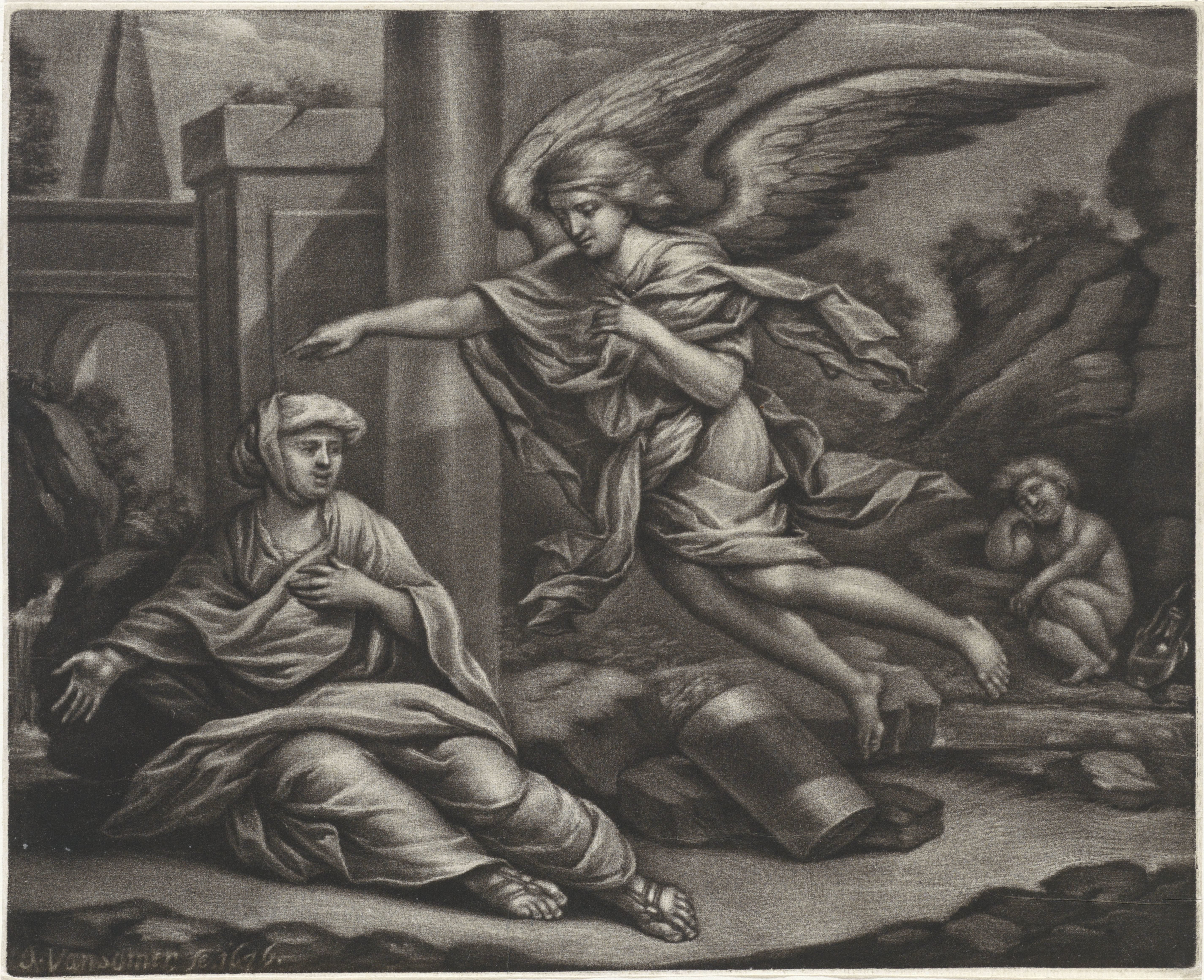 Hagar en Ismaël in de woestijn