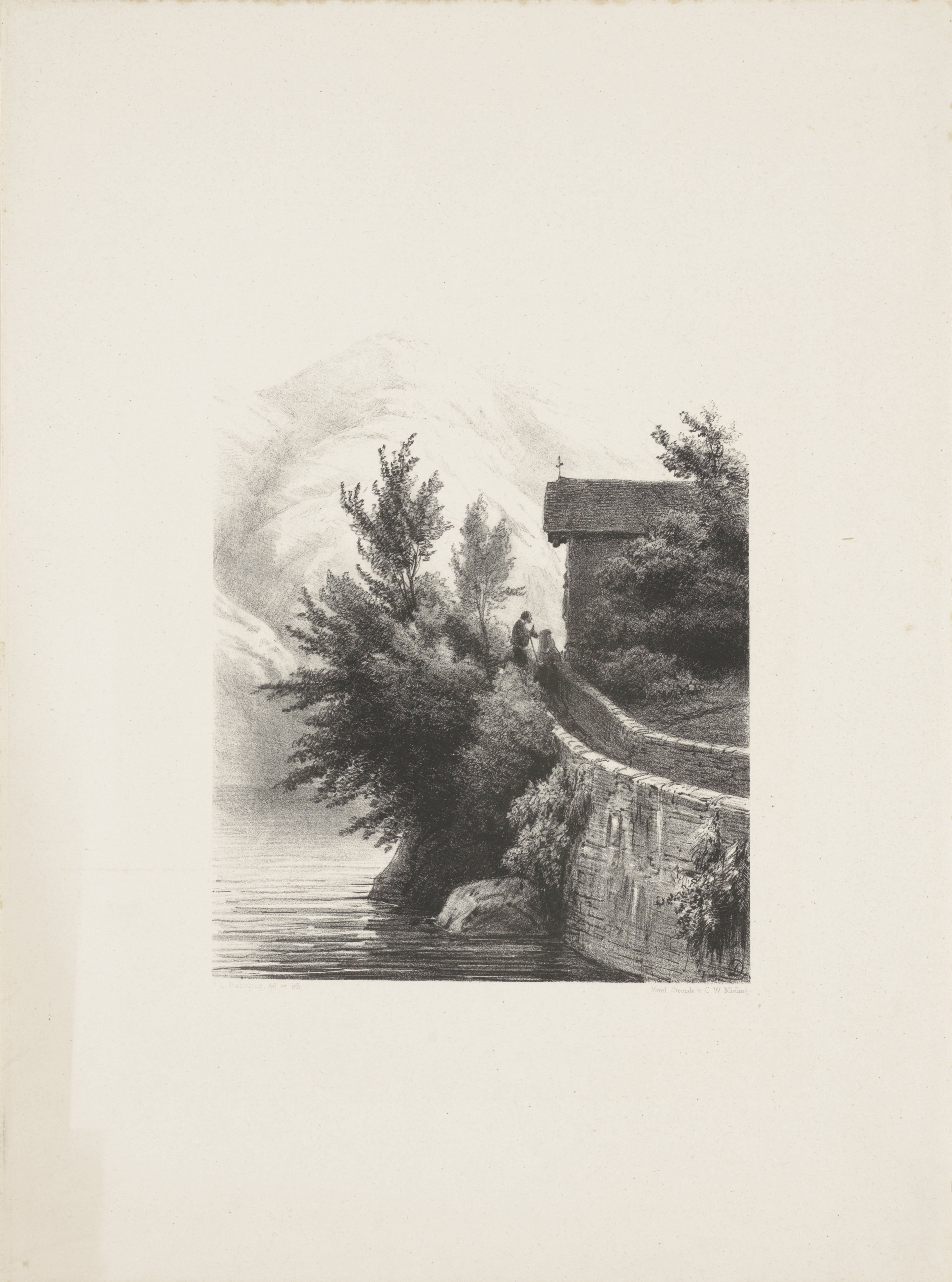 Berglandschap met kapel