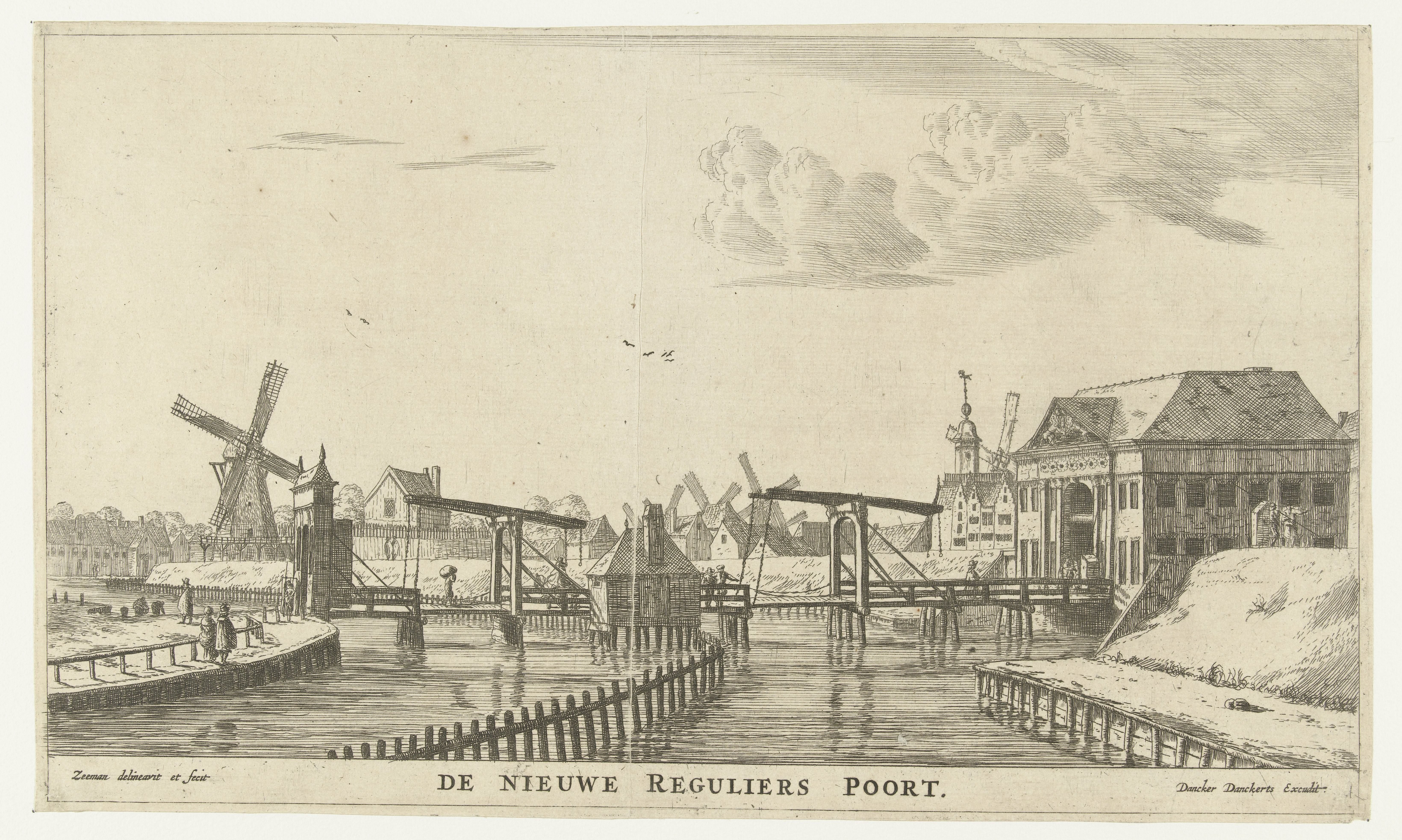 Gezicht op de Derde Regulierspoort te Amsterdam