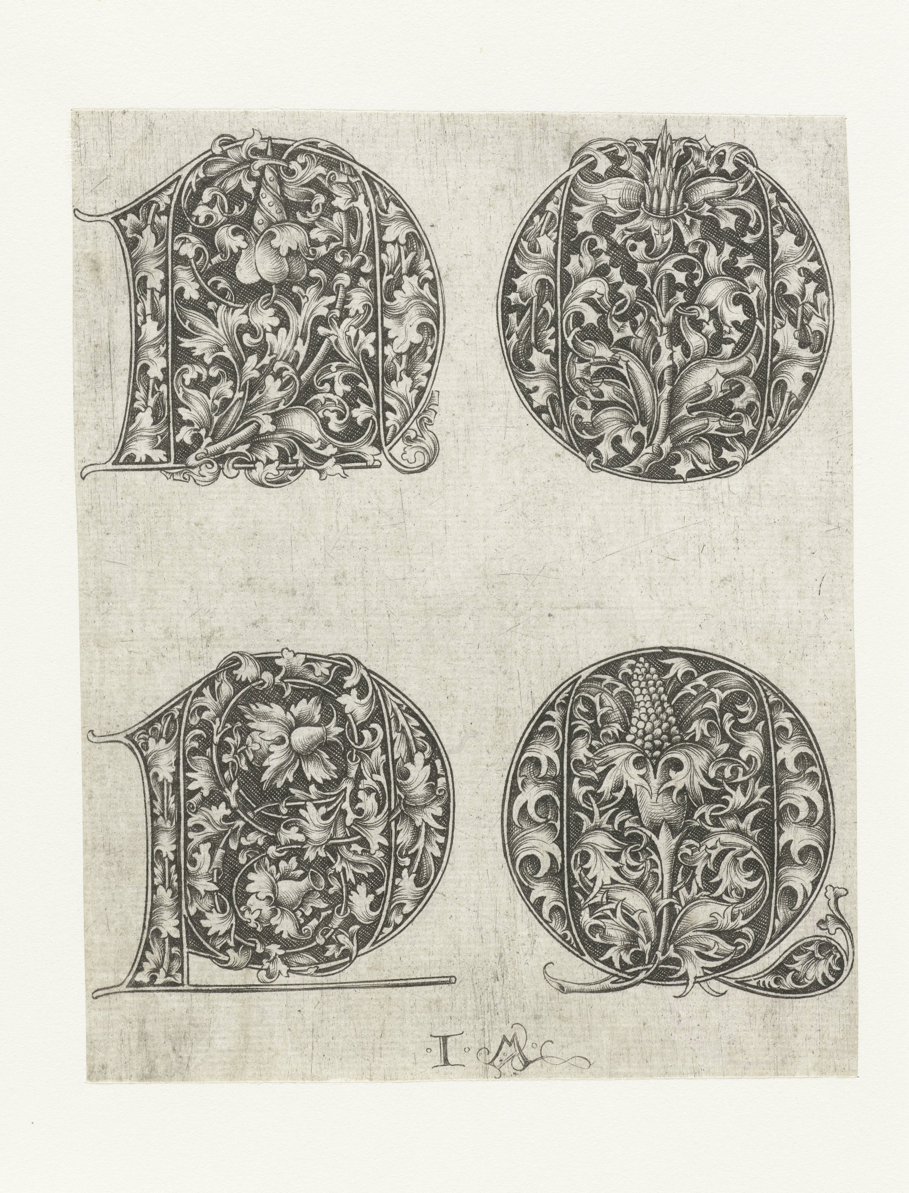 Hoofdletters N, O, P en Q