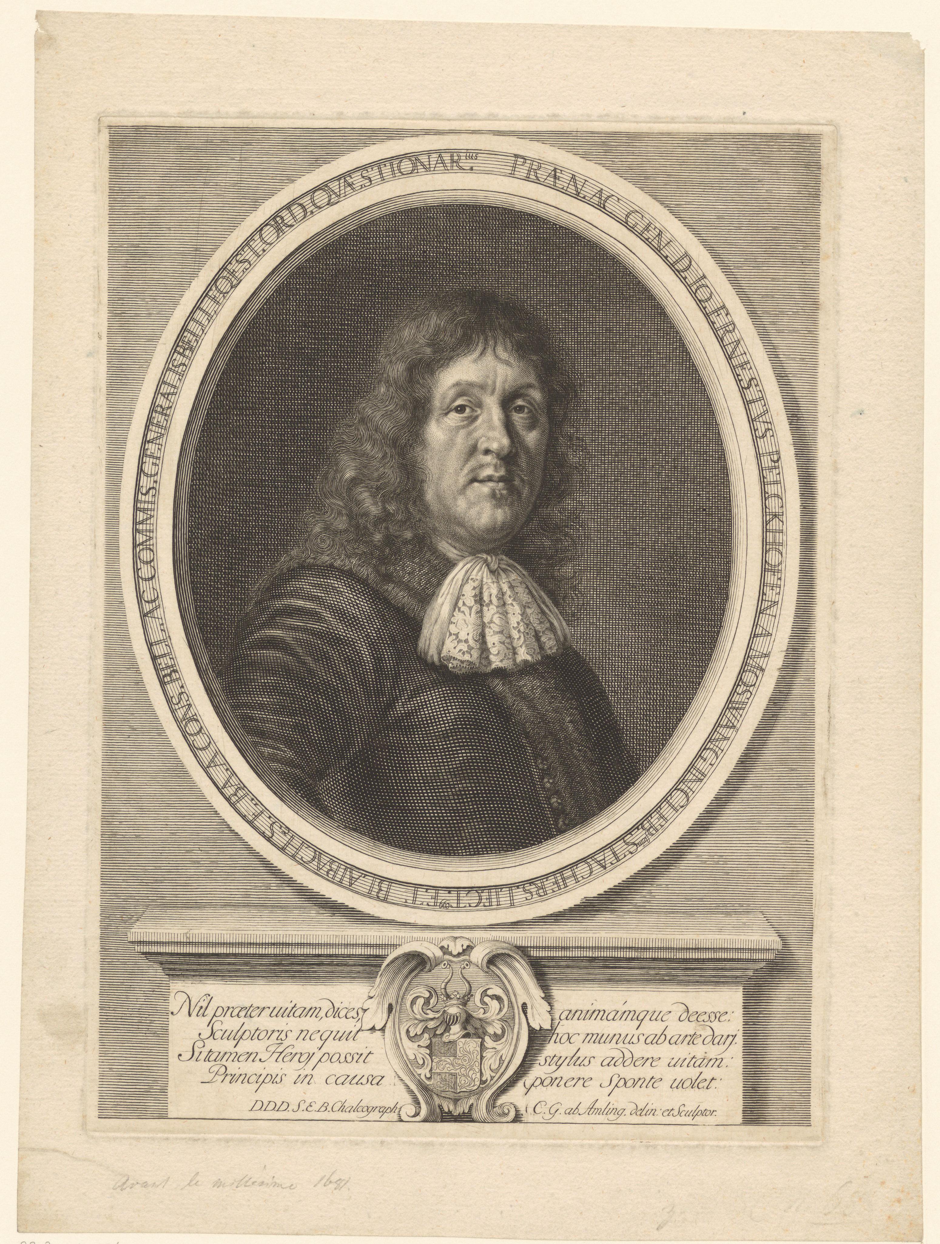 Portret van Johann Ernst von Pelckhofen