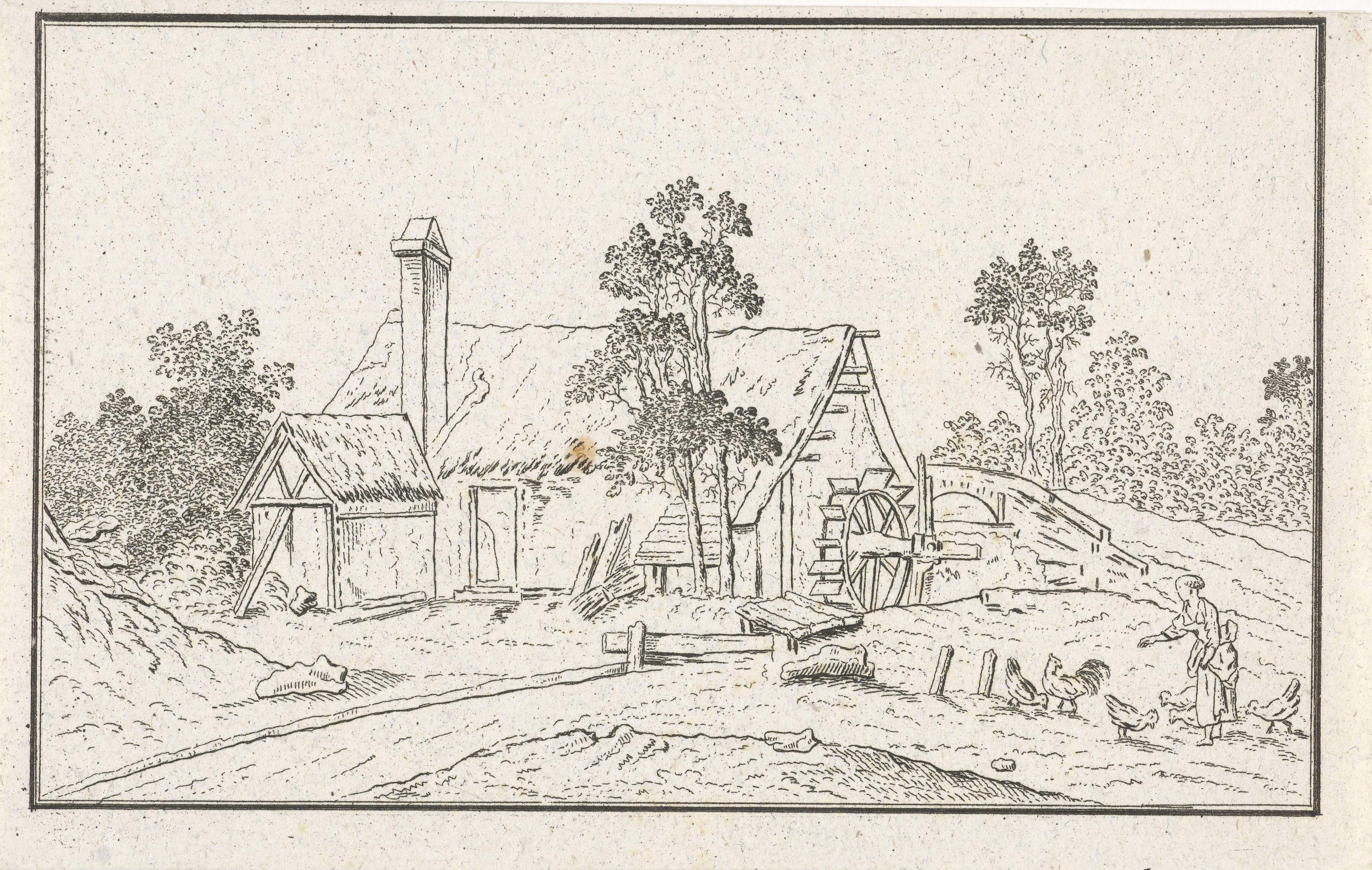 Landschap met boerderij