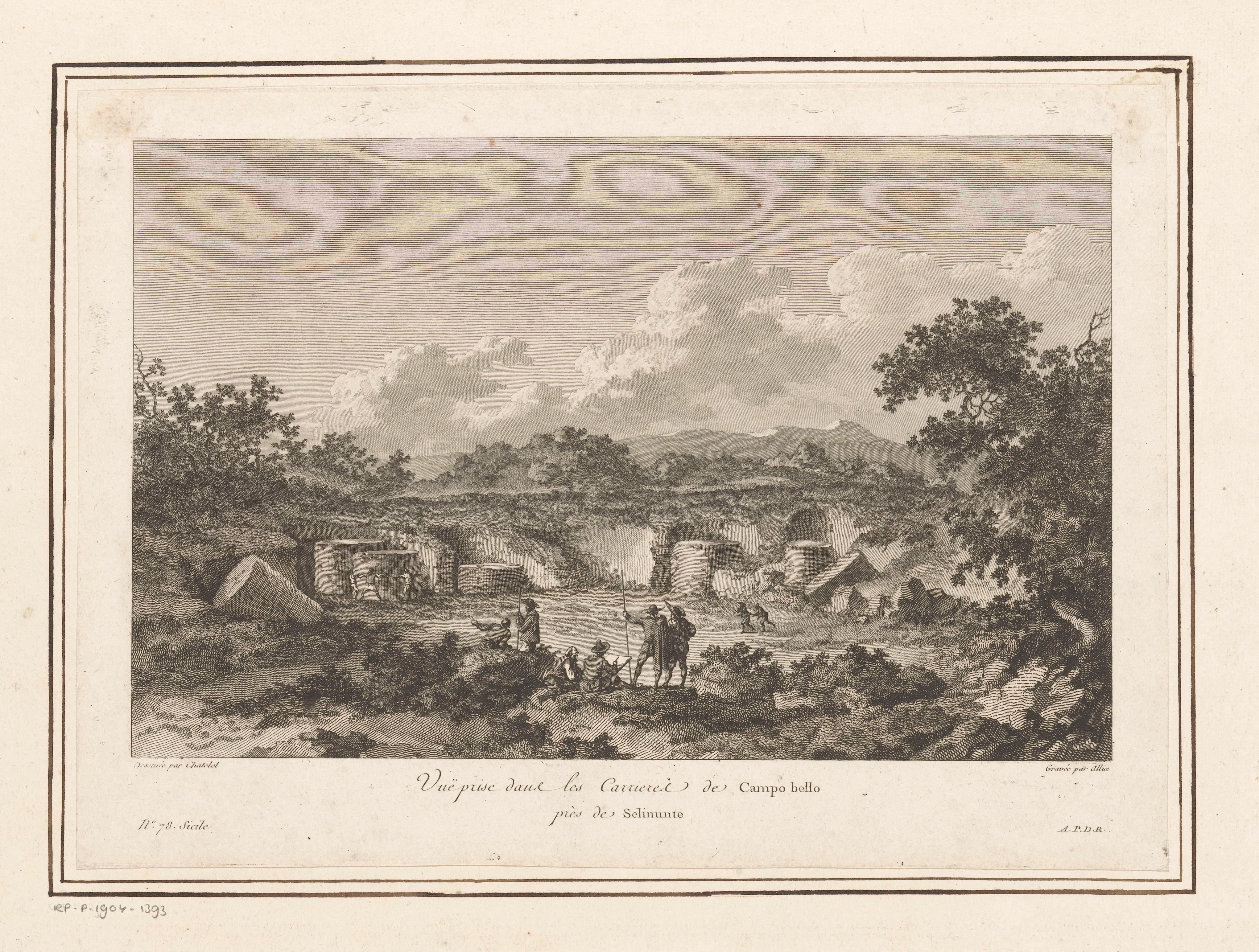 Gezicht op de steengroeve bij Campo Bello, Selinunte