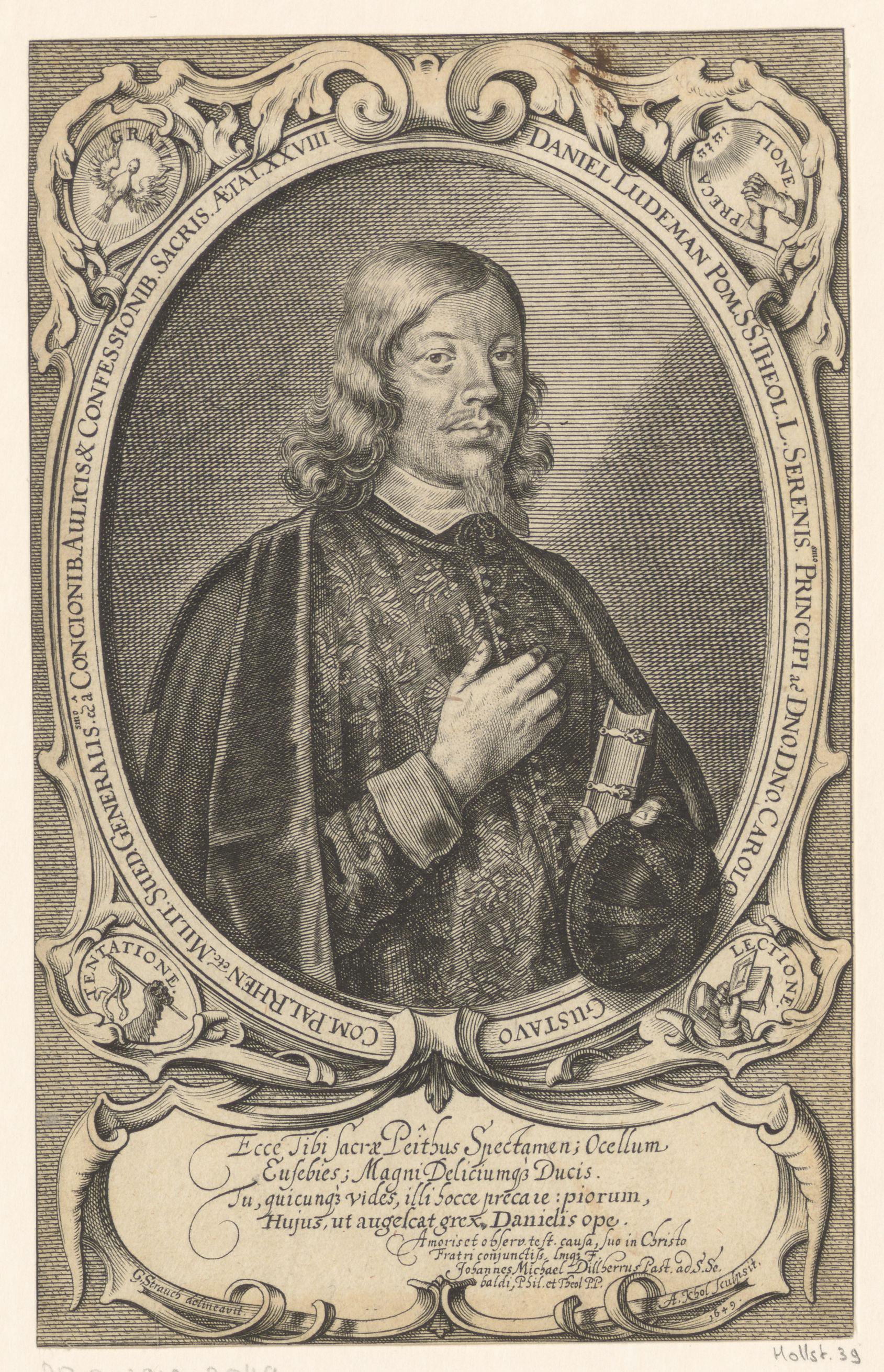 Portret van Daniel Lüdemann op 28-jarige leeftijd