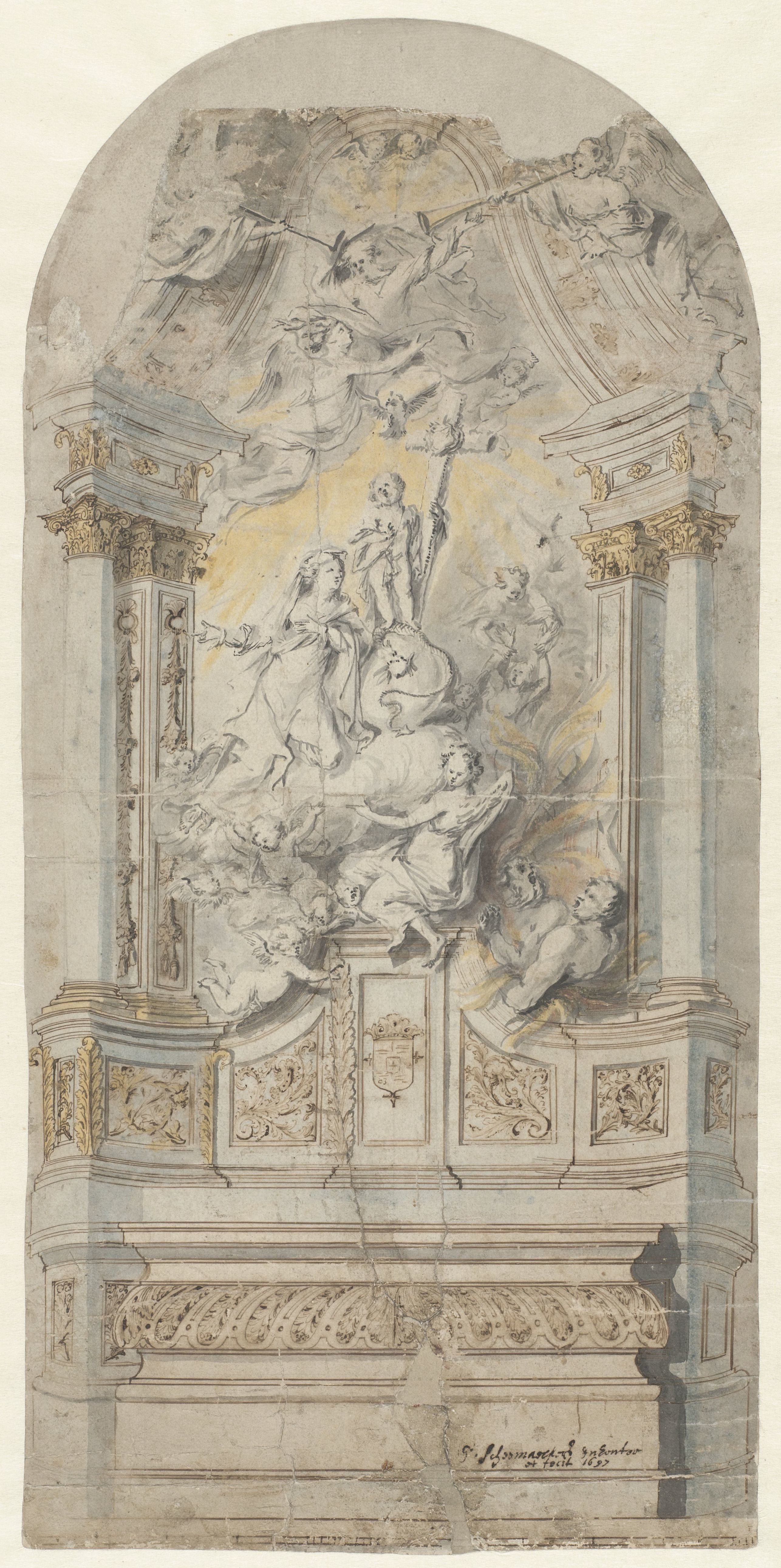 Ontwerp voor een altaar in de Kerk van het Kasteel te Antwerpen