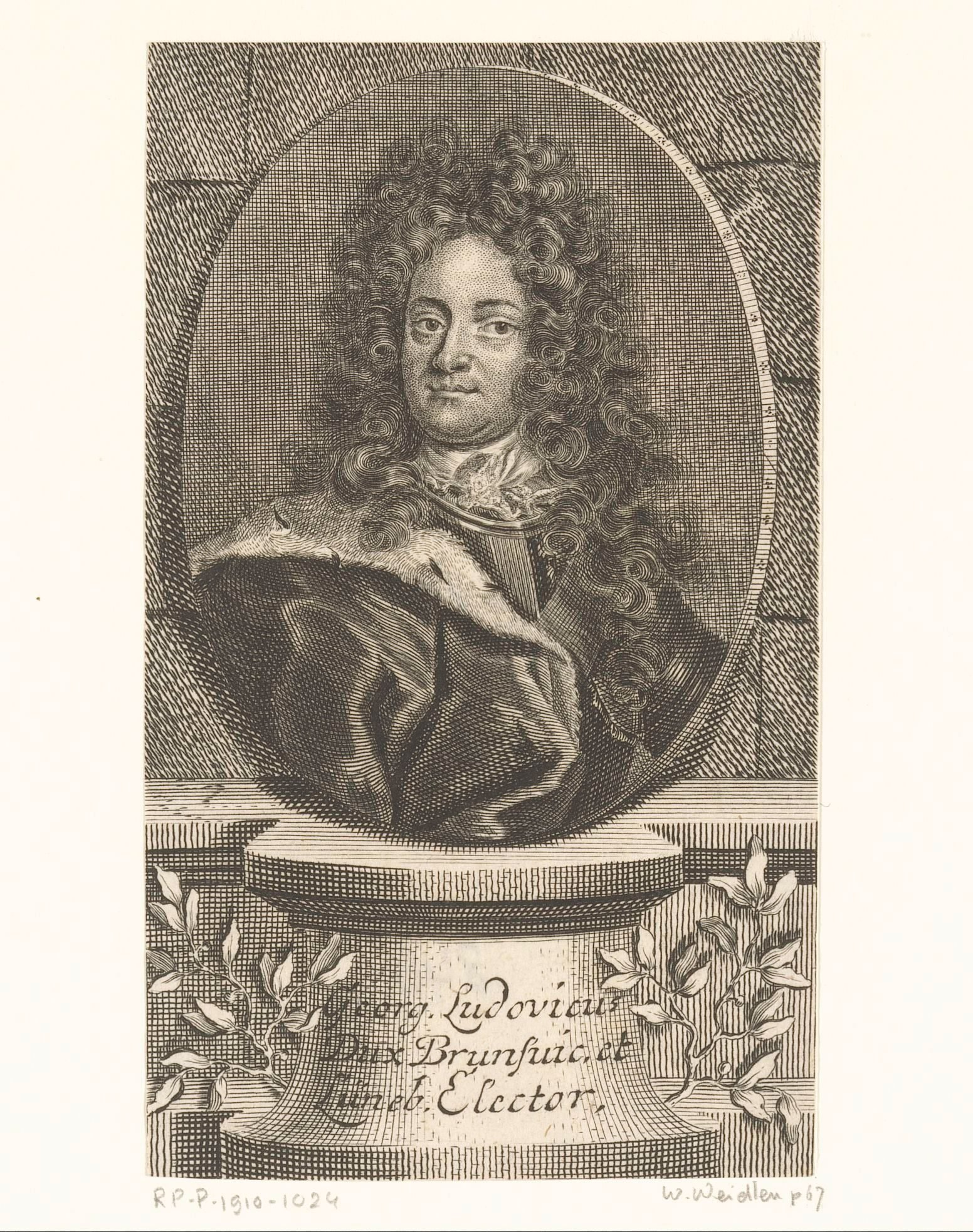 Portret van Georg Ludwig von Braunschweig-Lüneburg, later koning George I van Groot-Brittannië