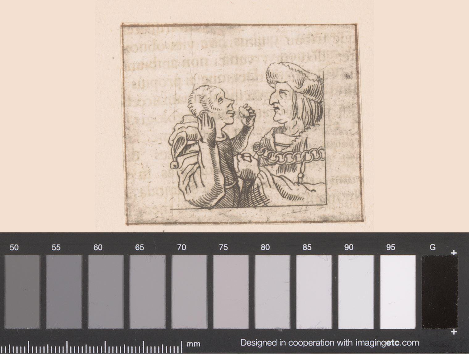 Keizer Maximiliaan I etend met zijn nar