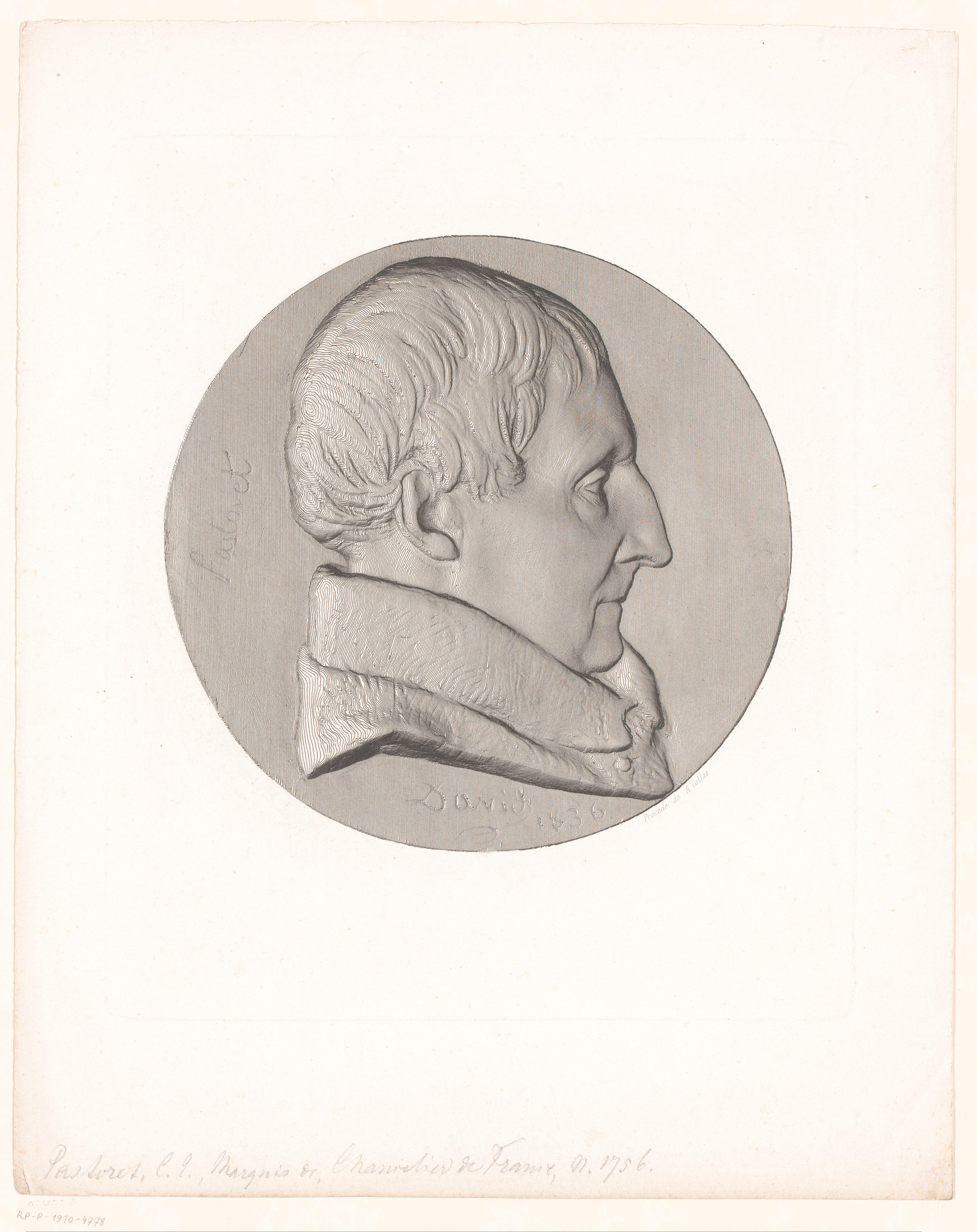 Medaille met portret van Claude-Emmanuel de Pastoret