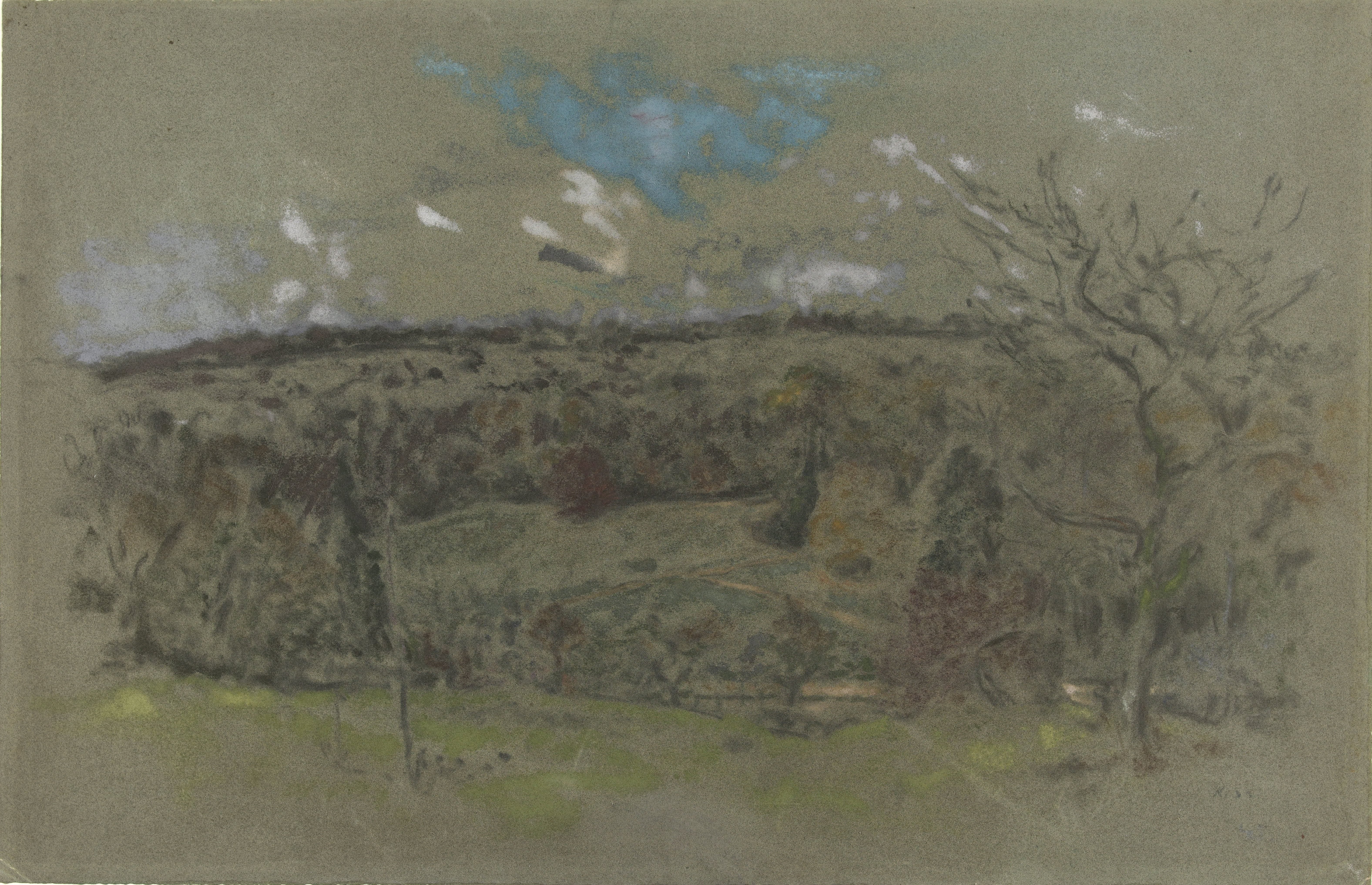 Heuvelachtig landschap in herfstkleuren