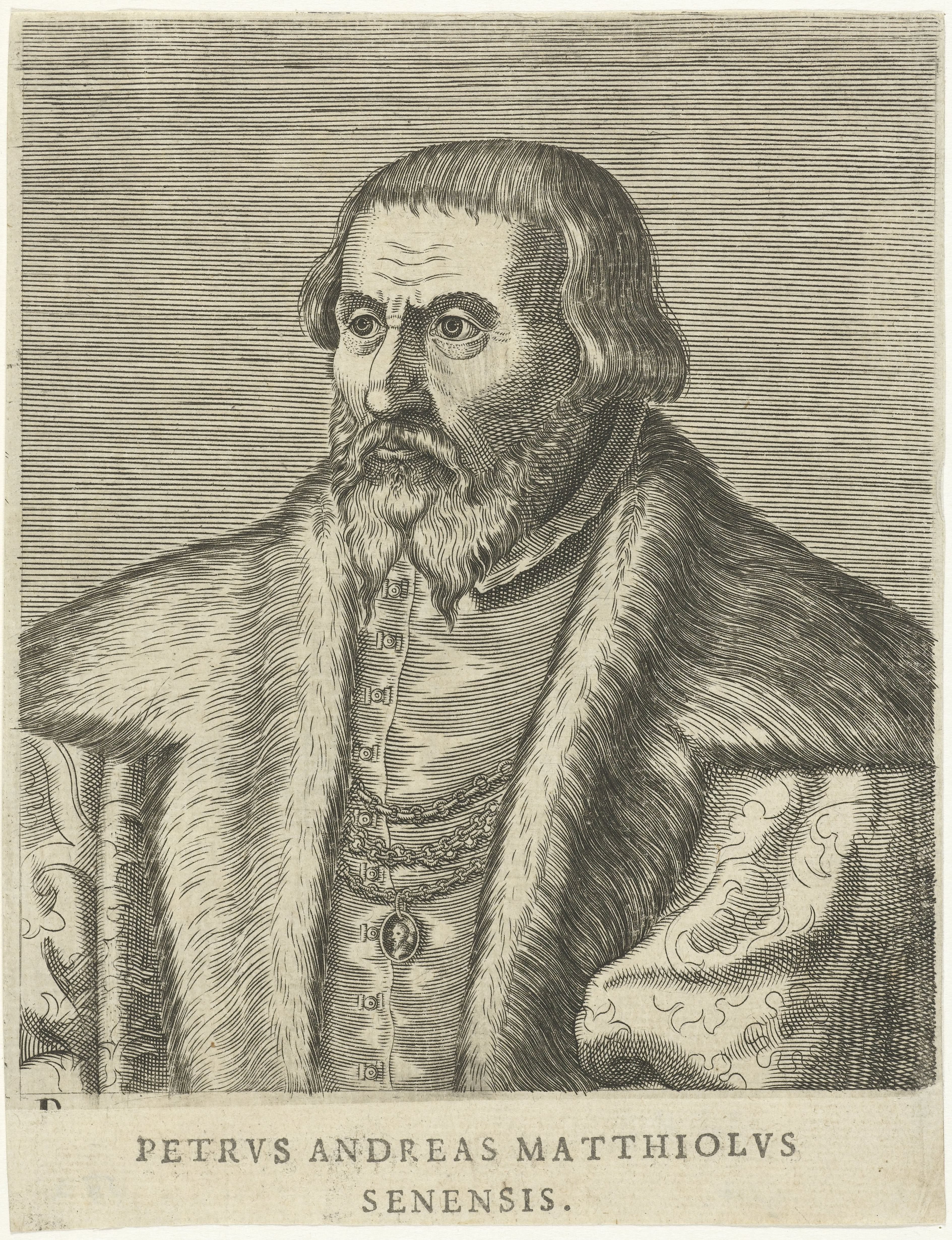 Portret van Pietro Andrea Mattioli