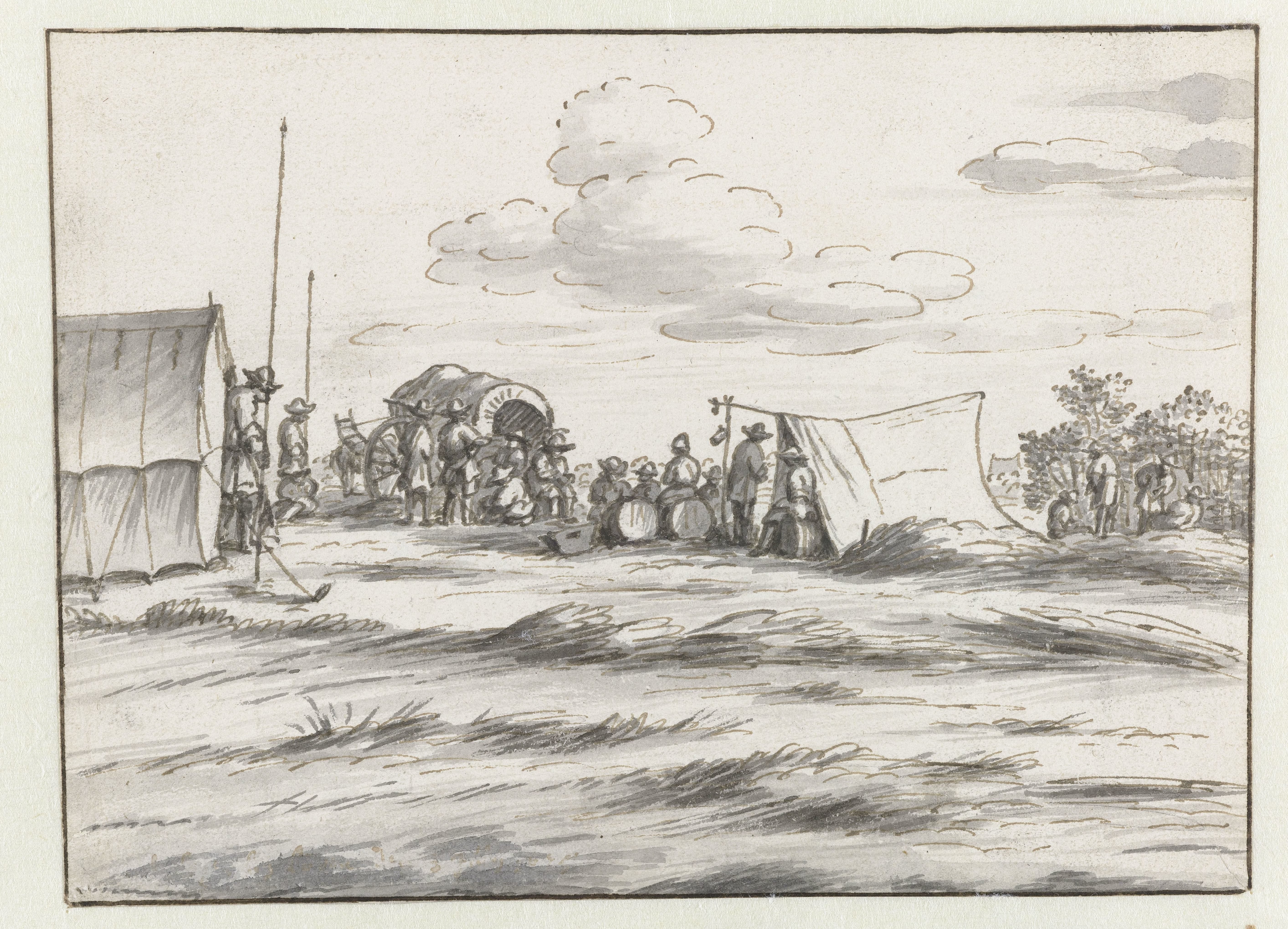 View of an Encampment of the Army of Willem III near Leuven
