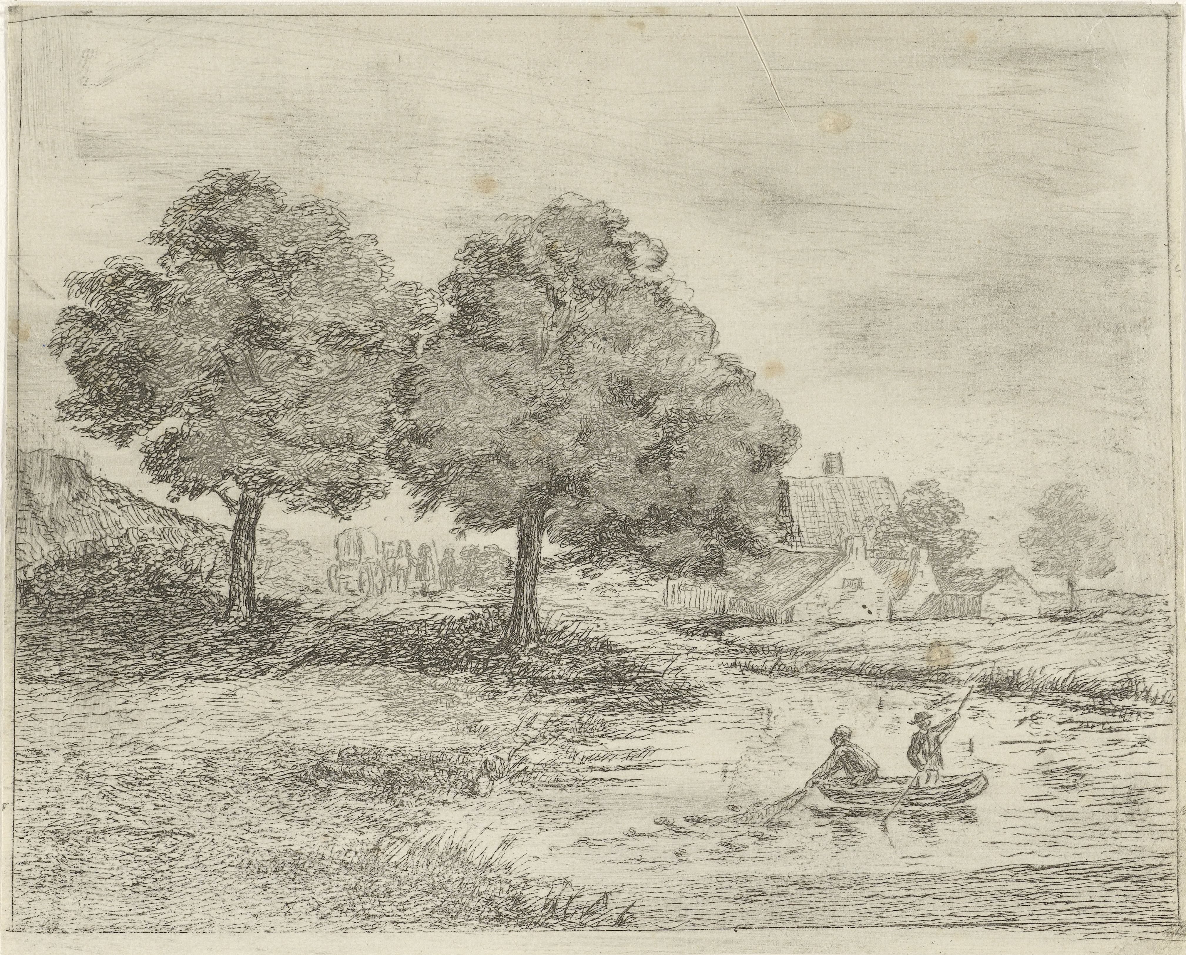 Landschap met vissers
