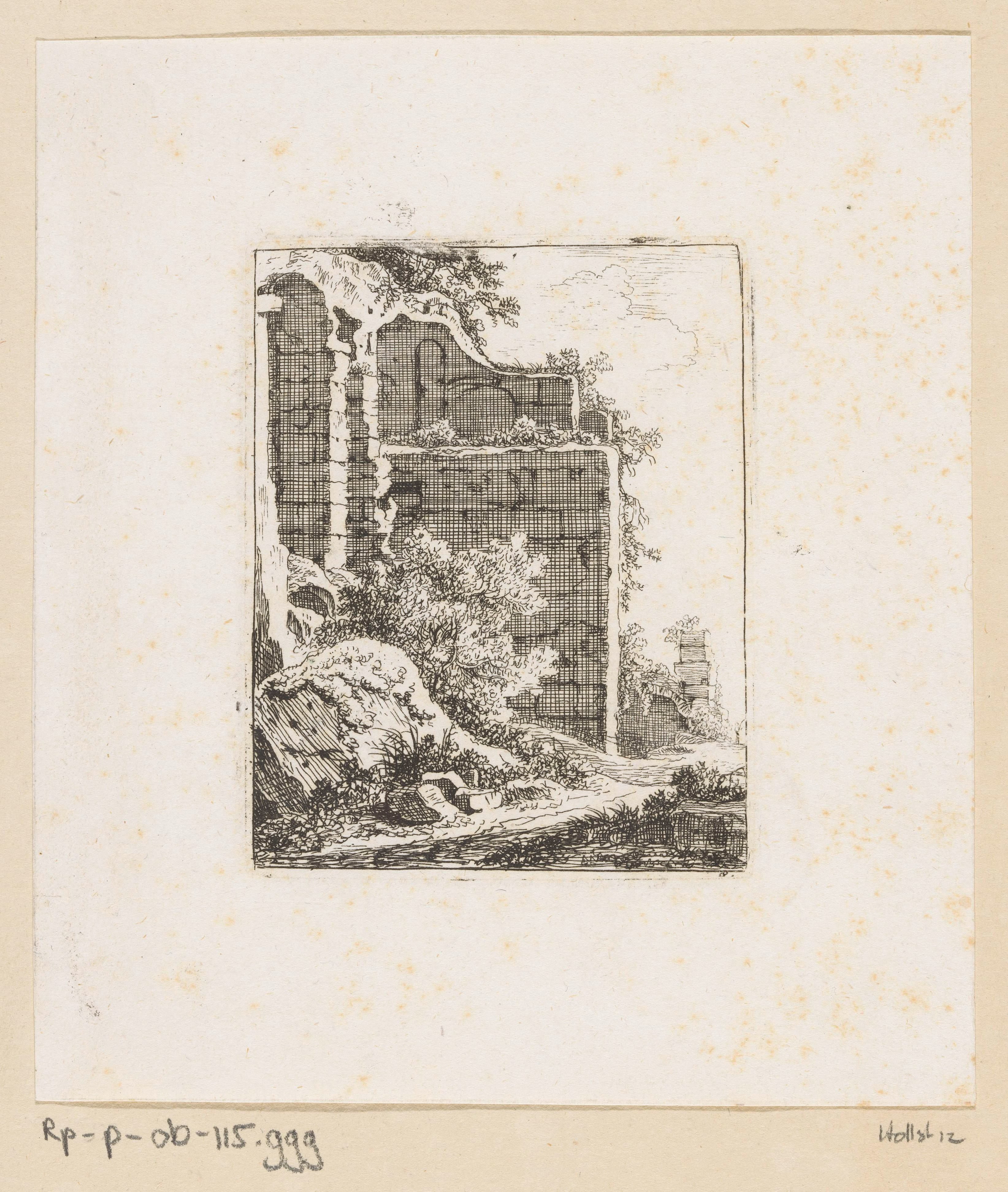 Muur van een ruïne