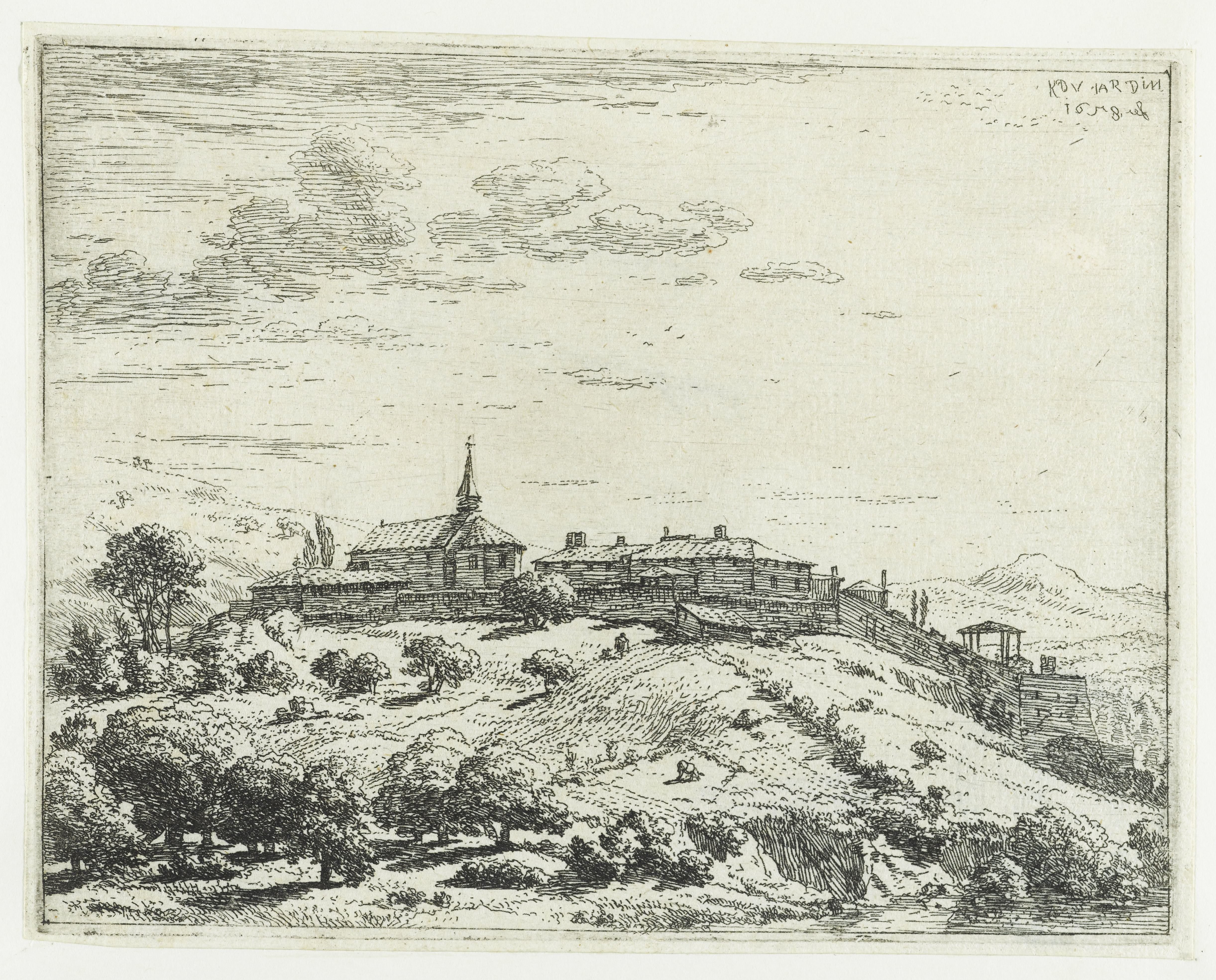 Dorp op een heuvel