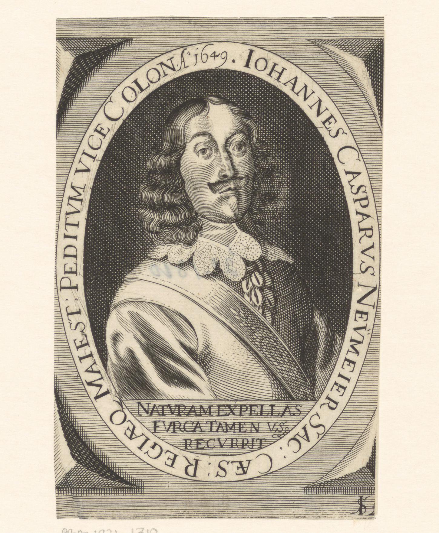 Portret van Johann Caspar Neumeister