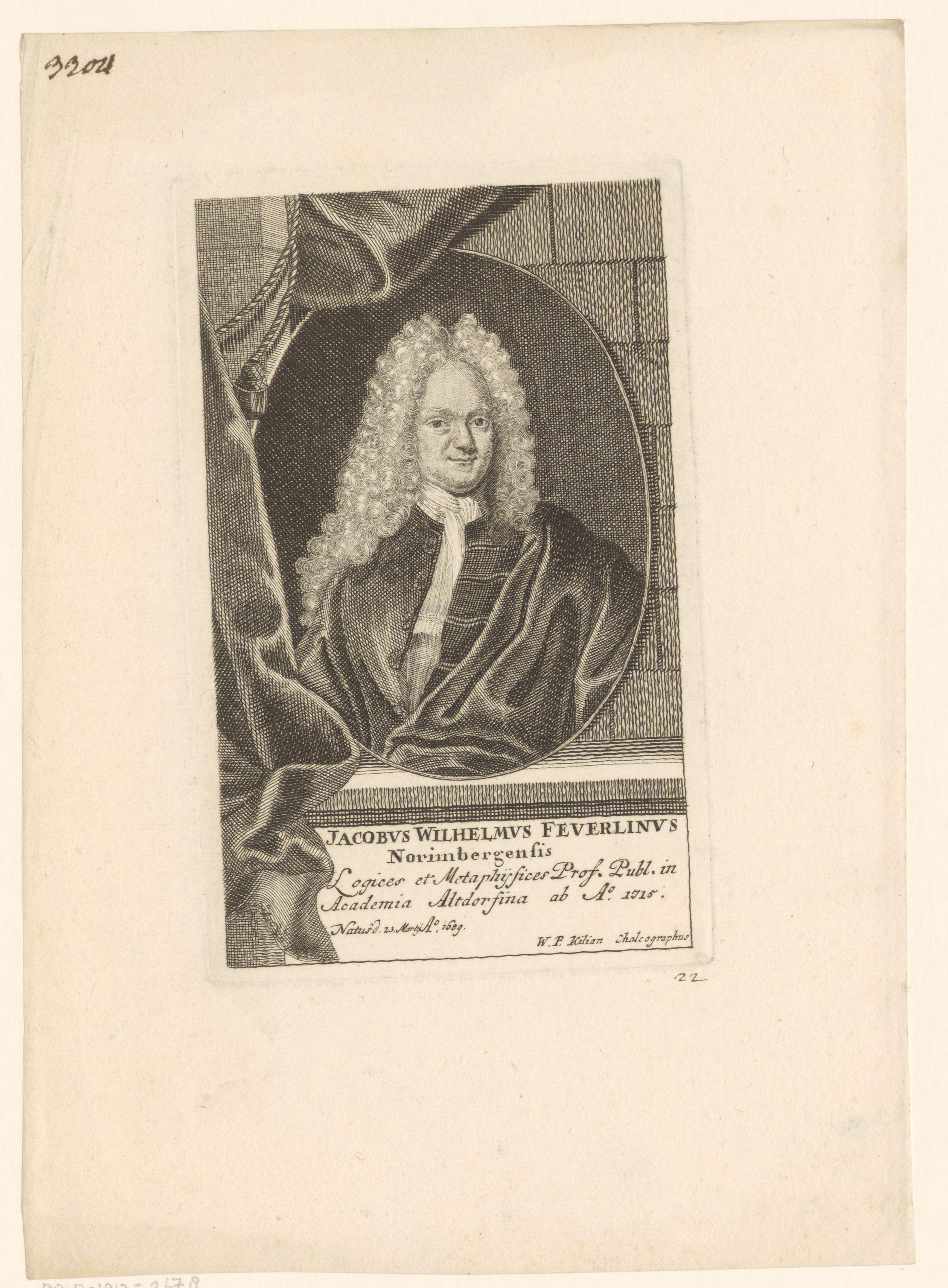 Portret van Jacob Wilhelm Feuerlein