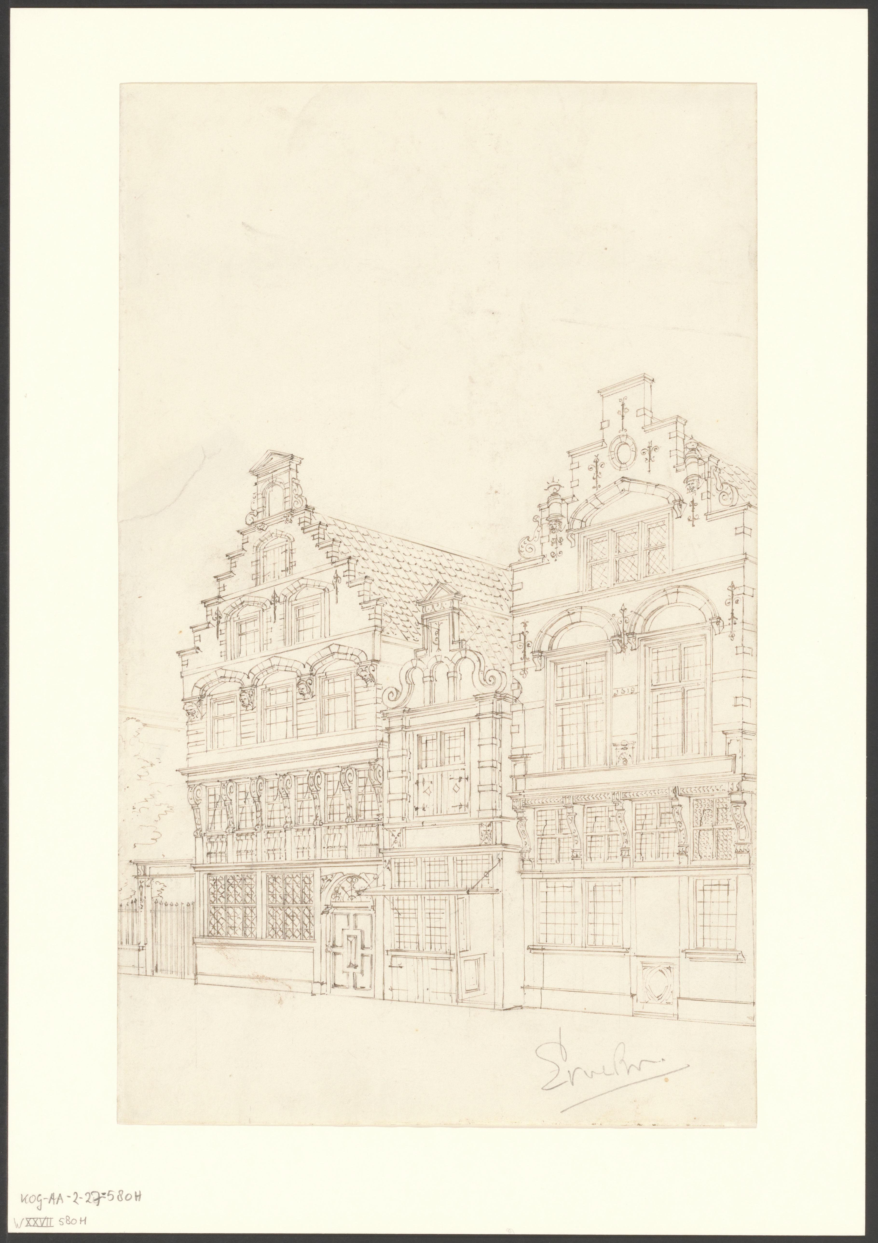 Gezicht op Oud-Holland tijdens de Wereldtentoonstelling voor het Hotel- en Reiswezen in 1895
