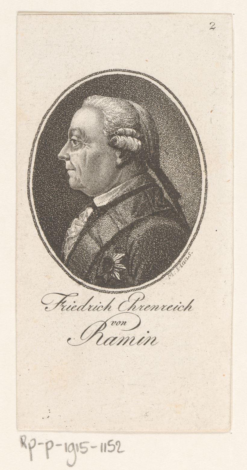 Portret van Friedrich Ehrenreich von Ramin
