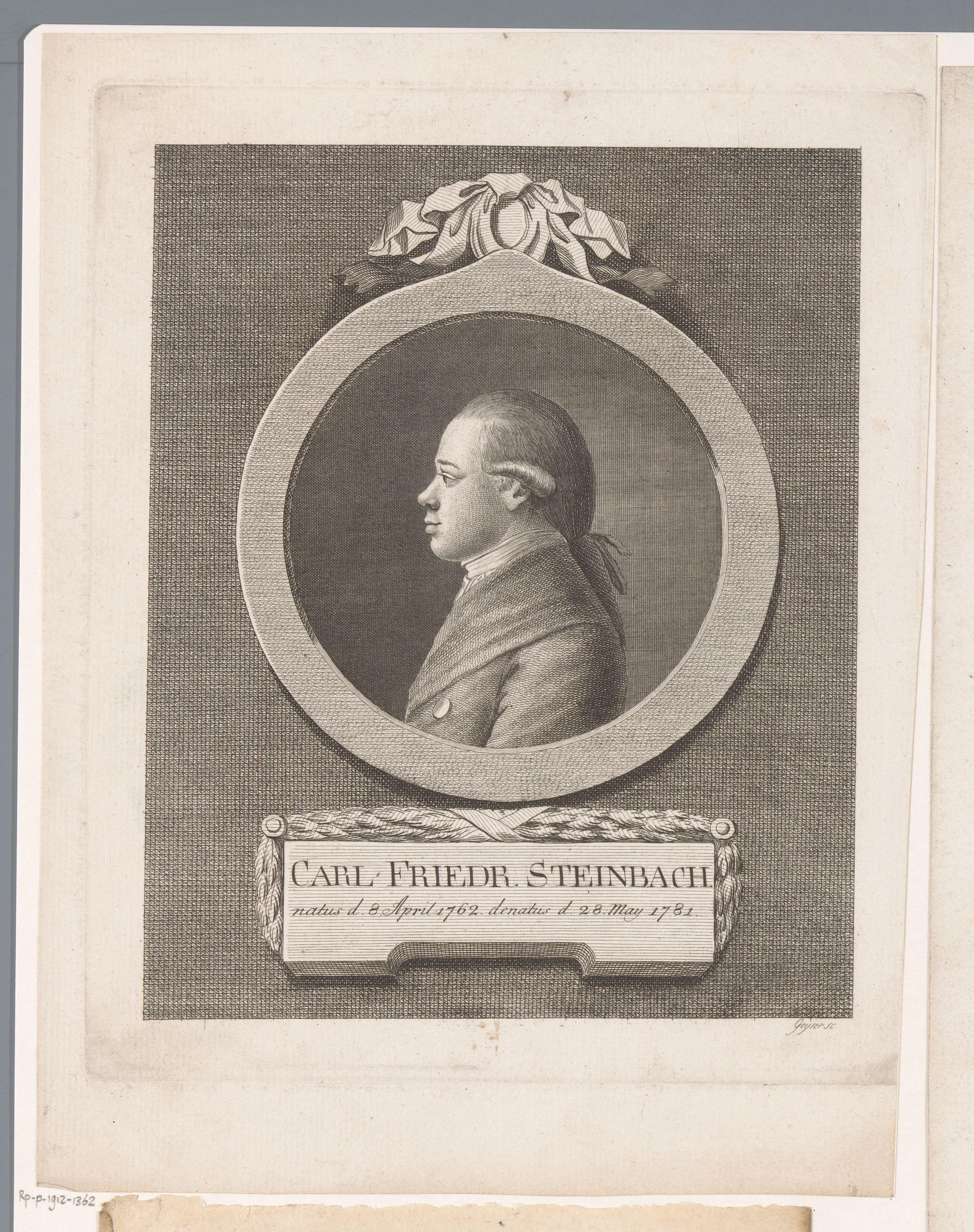 Portret van Carl Friedrich Steinbach