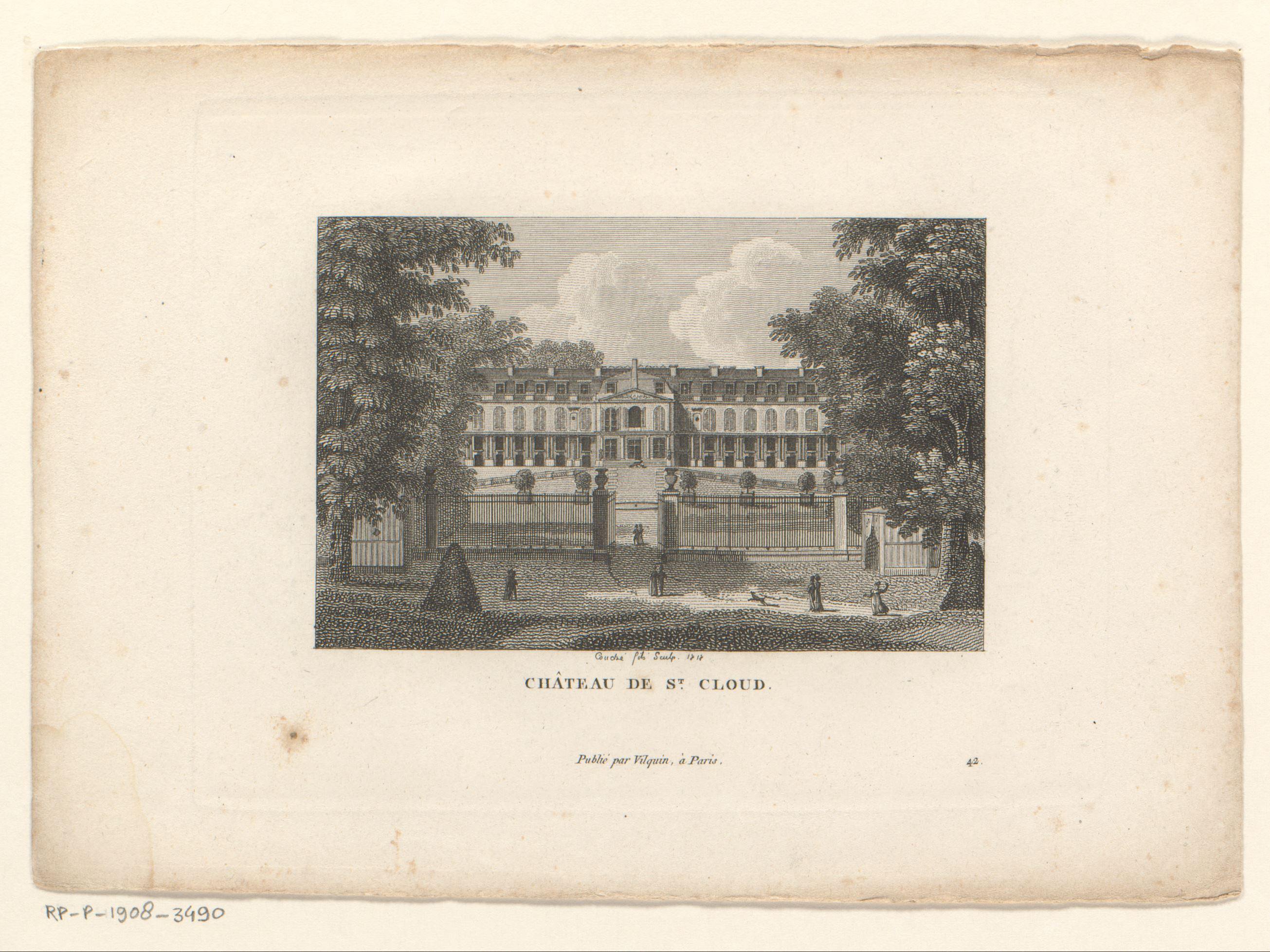 Gezicht op het Kasteel van Saint-Cloud