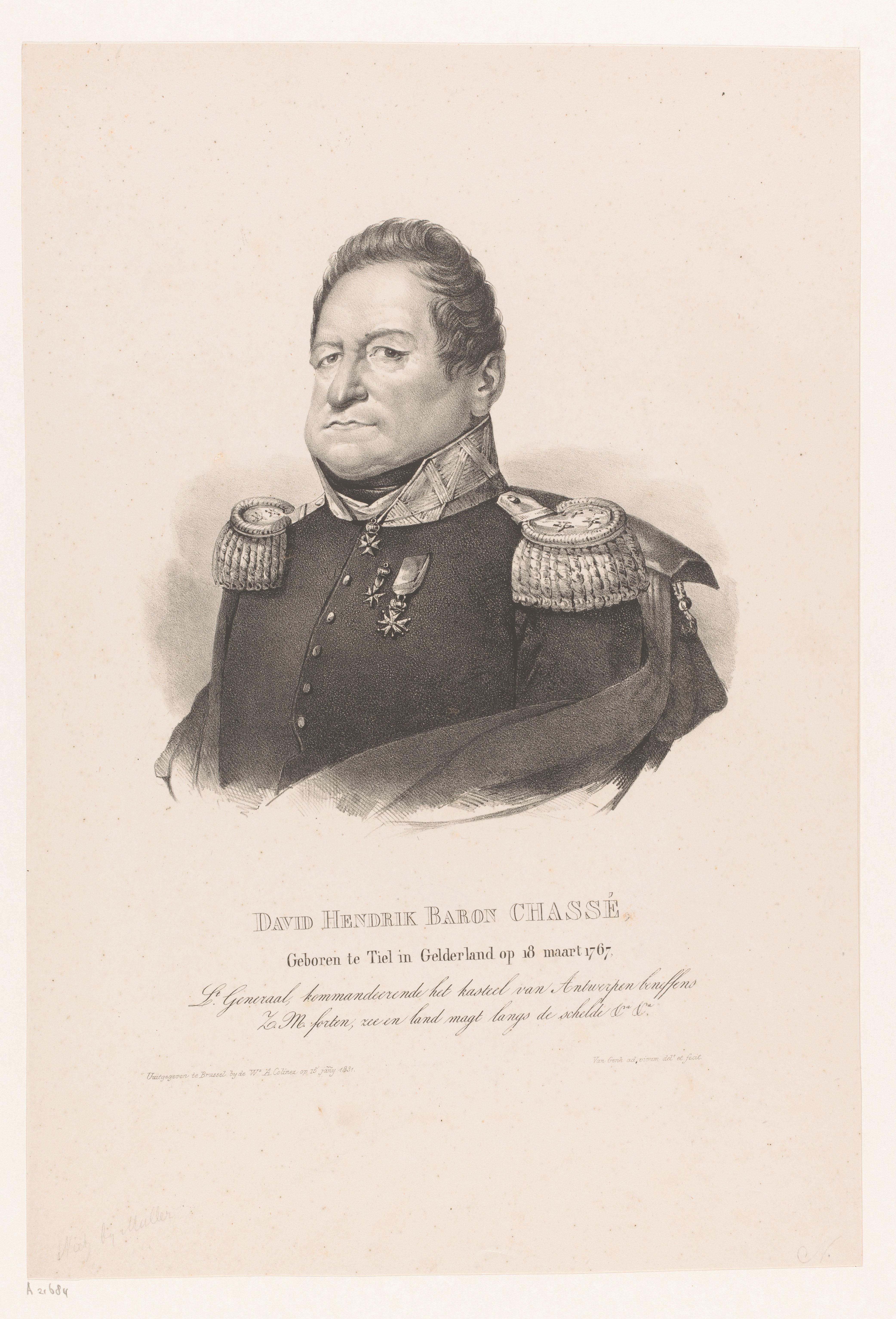 Portret van David Hendrik Chassé