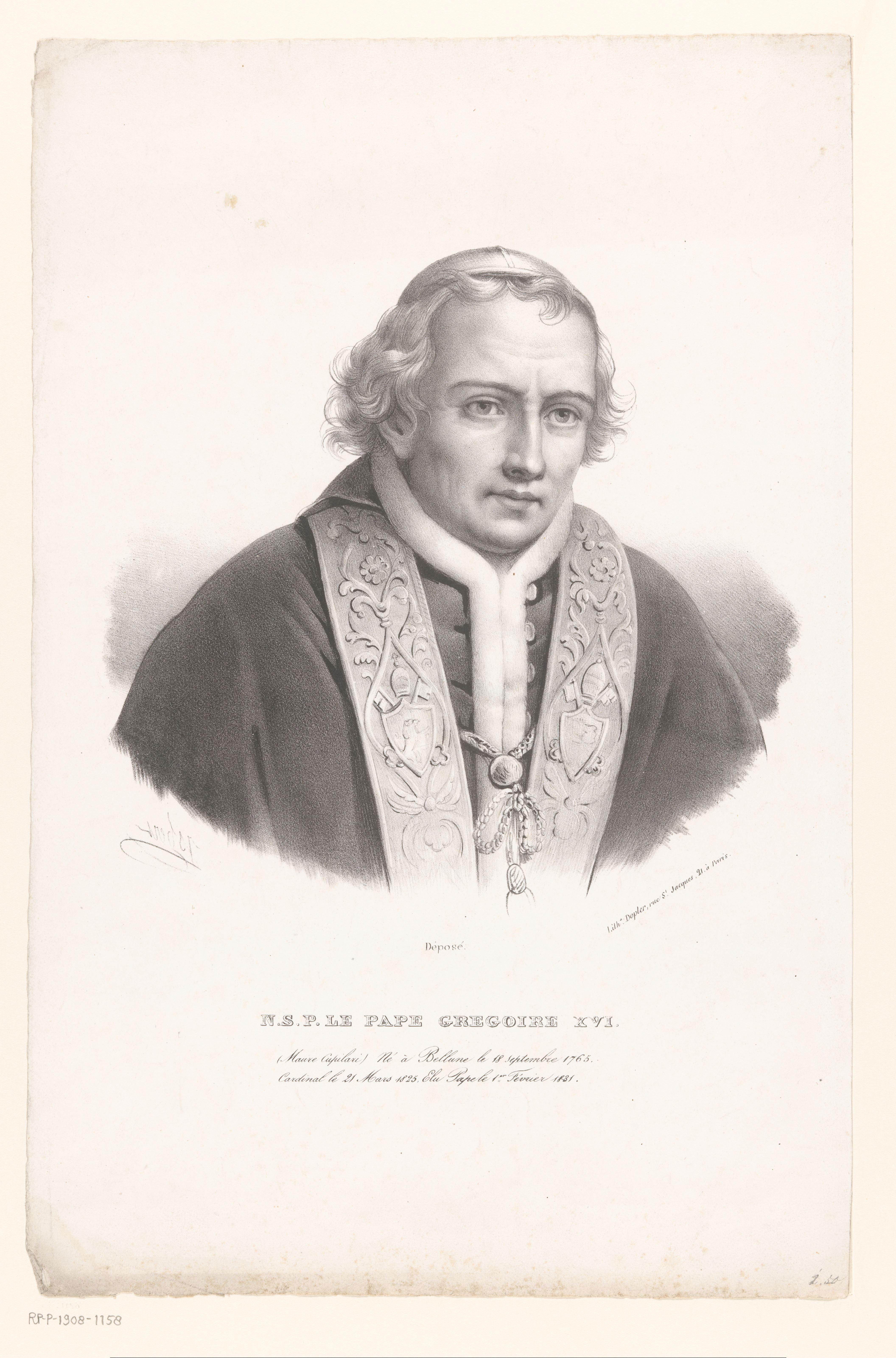 Portret van paus Gregorius XVI