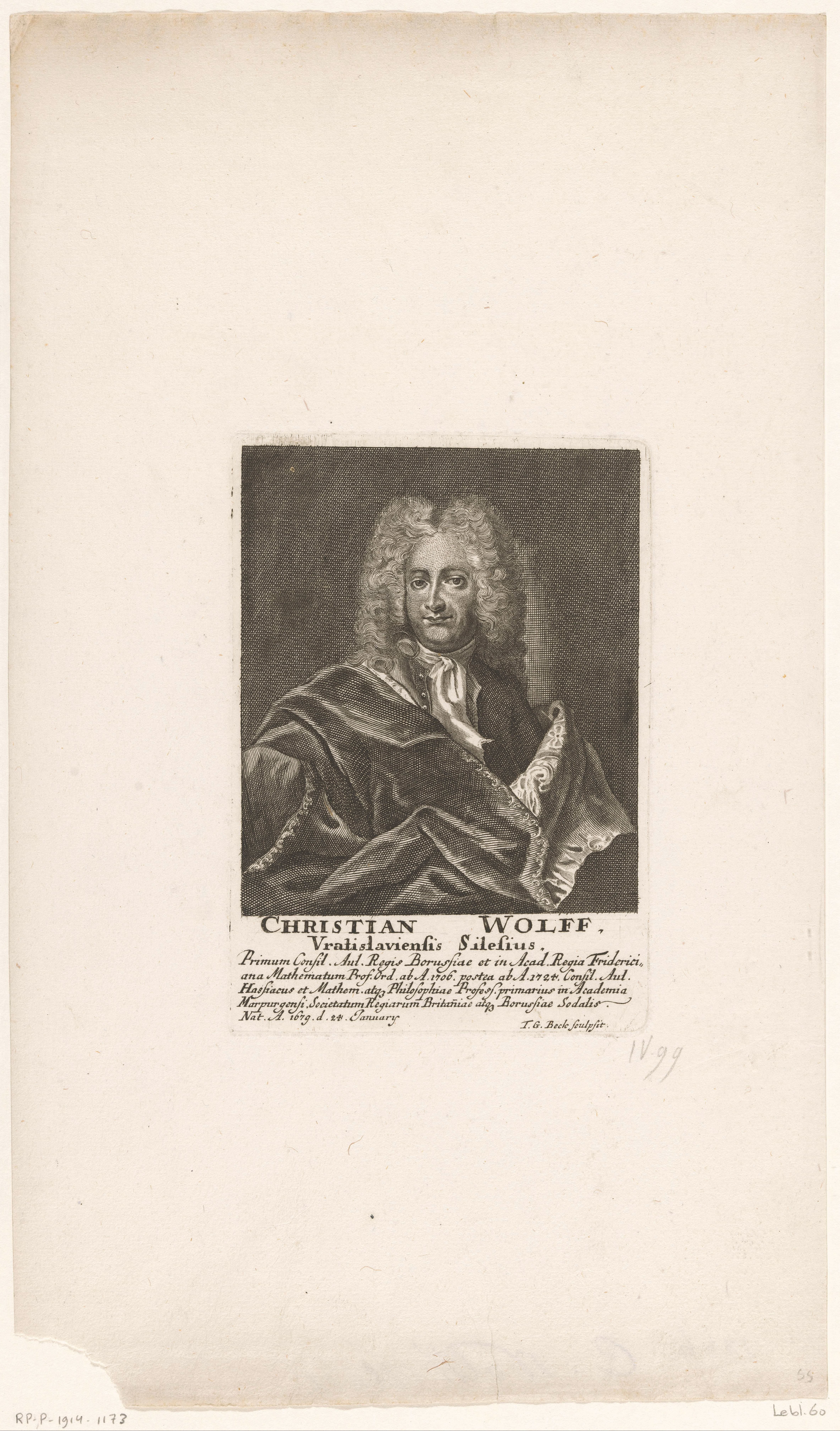 Portret van Christian Wolff