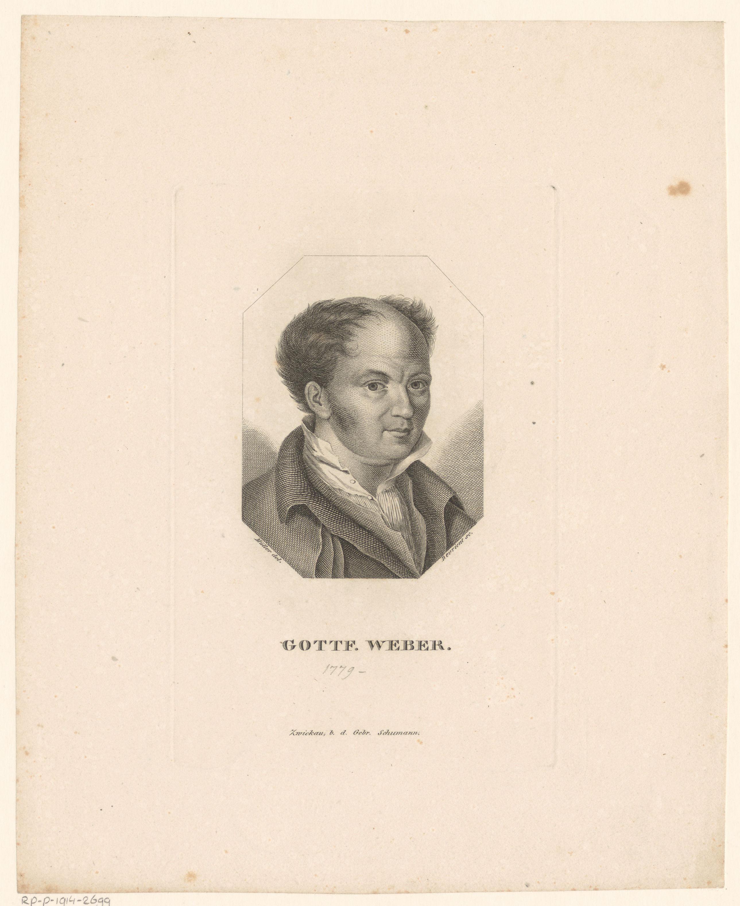Portret van Gottfried Weber