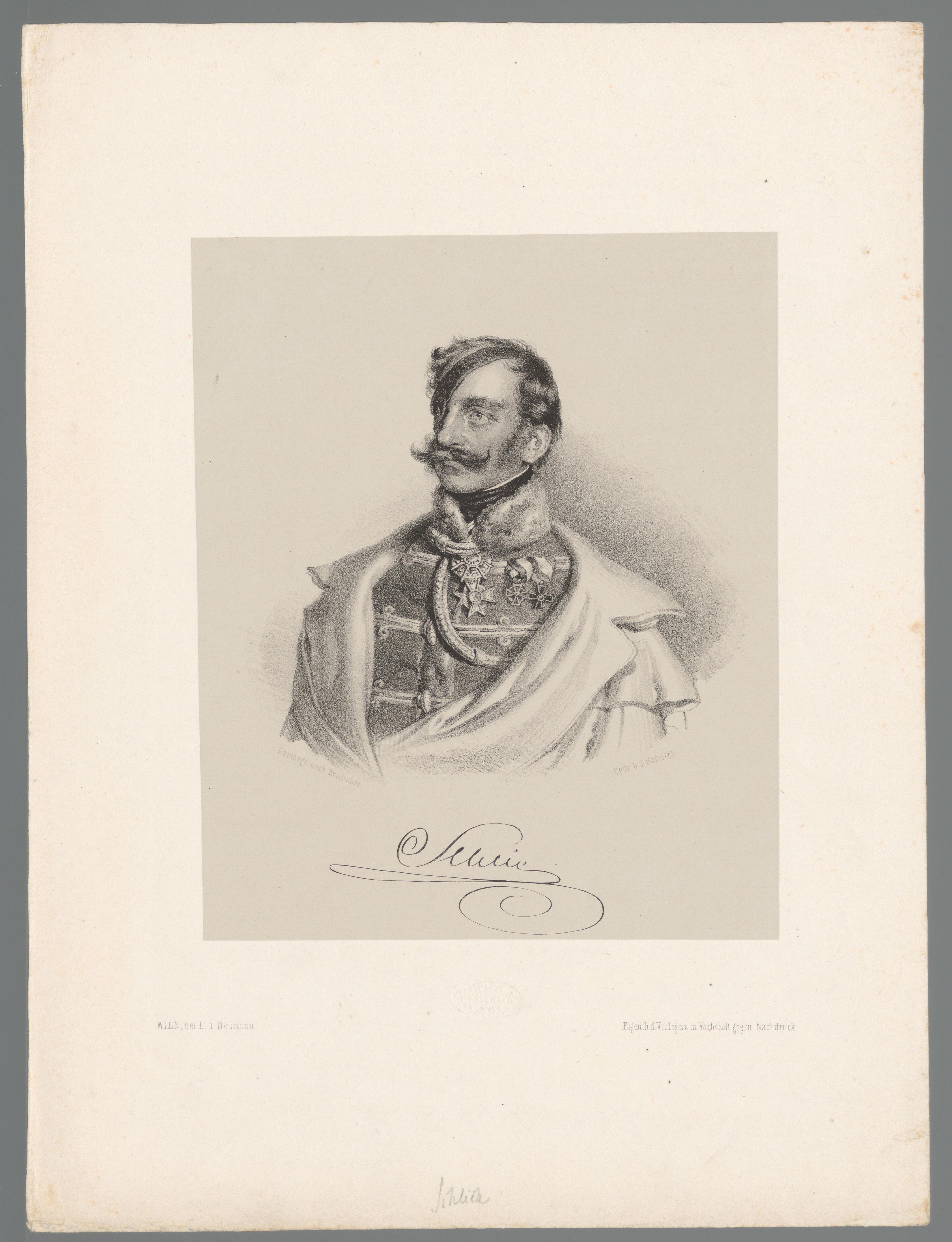 Portret van Franz Schlik