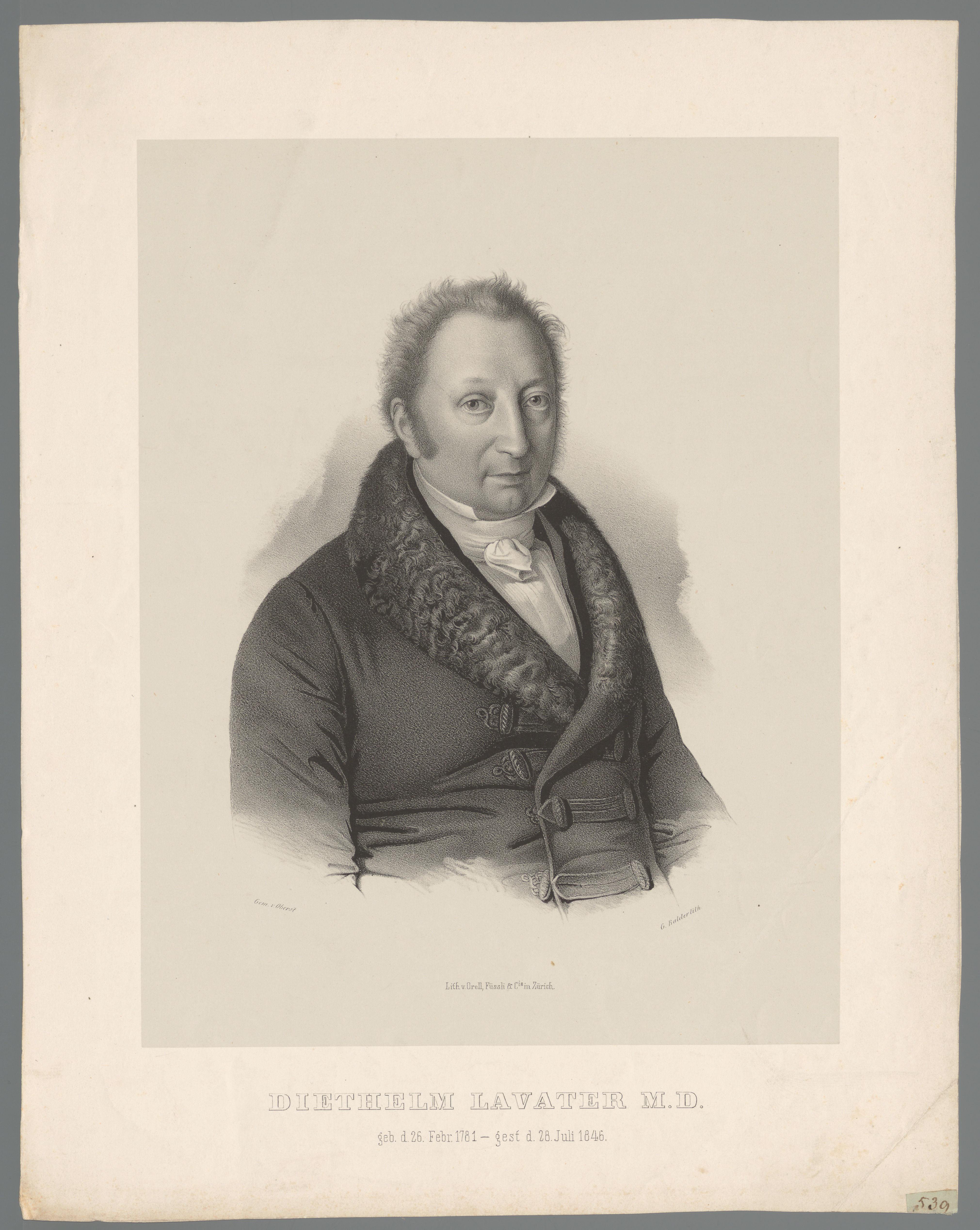 Portret van Diethelm Lavater